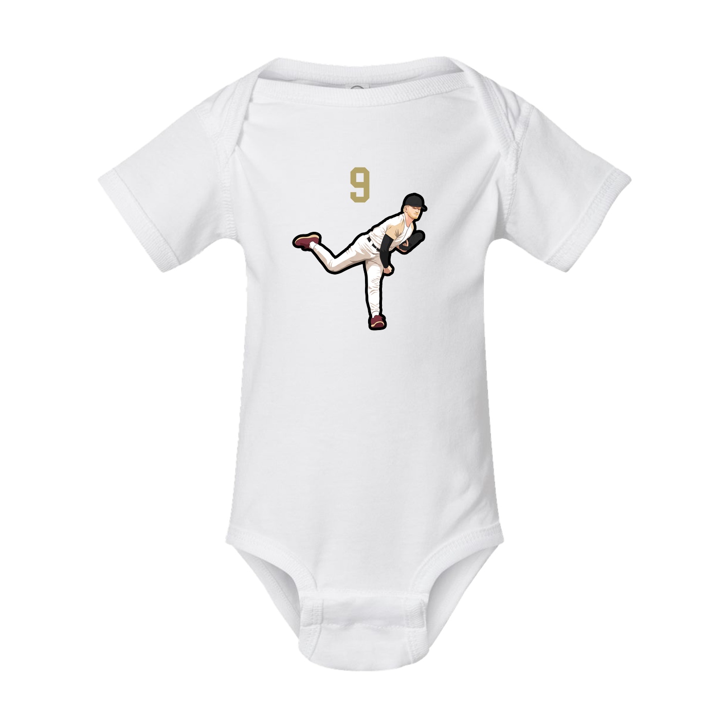 Baby Onesie — Number Top in White