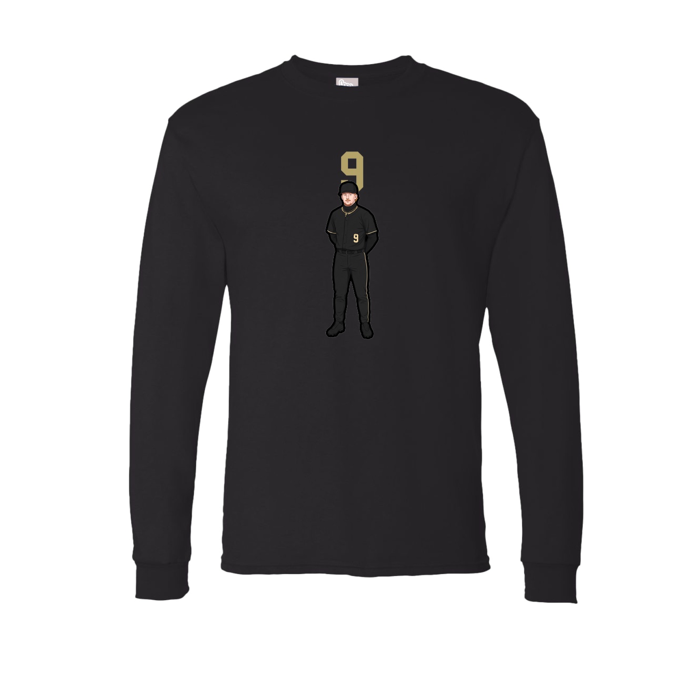 Long Sleeve Tee — Number Top in Black