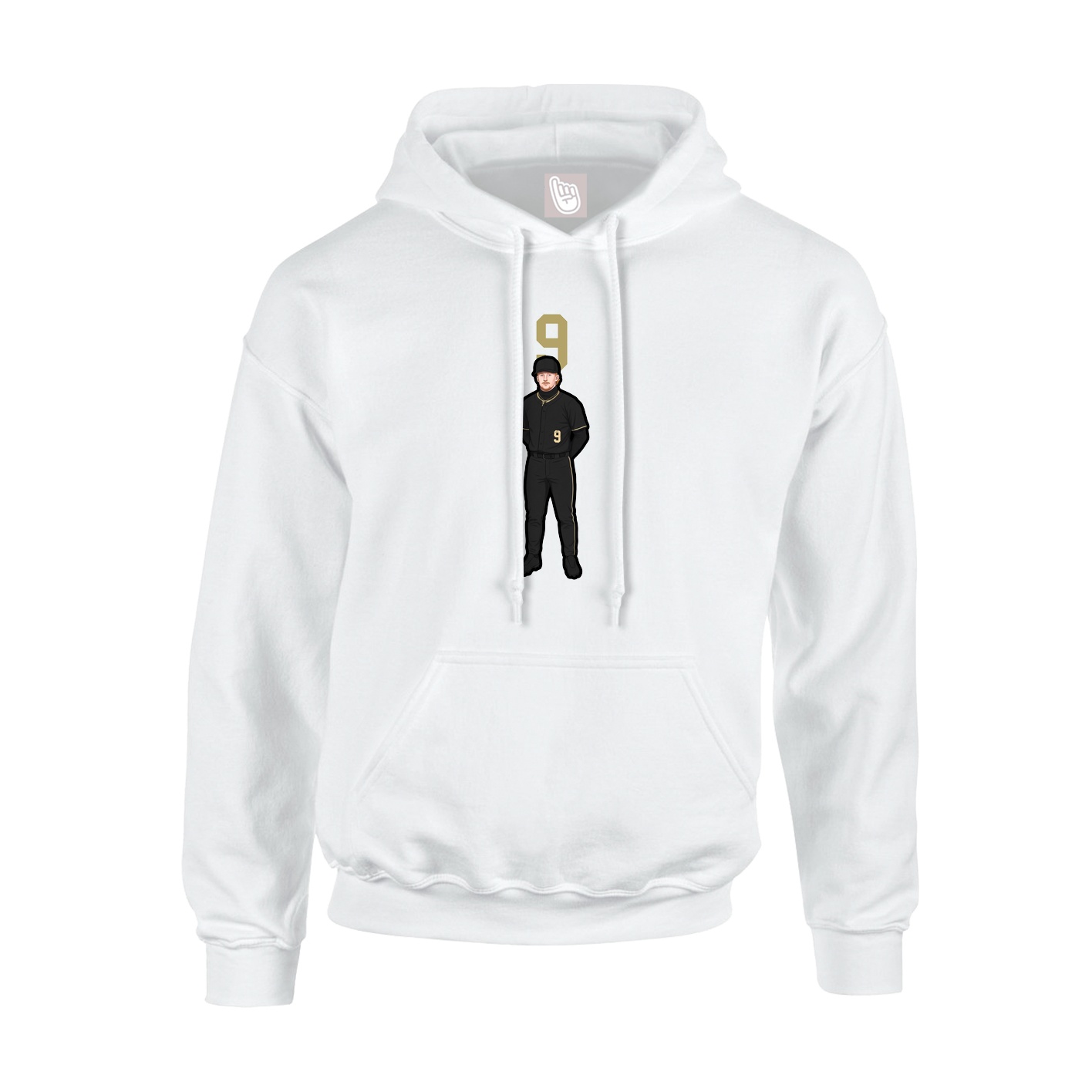 Youth Hoodie — Number Top in White