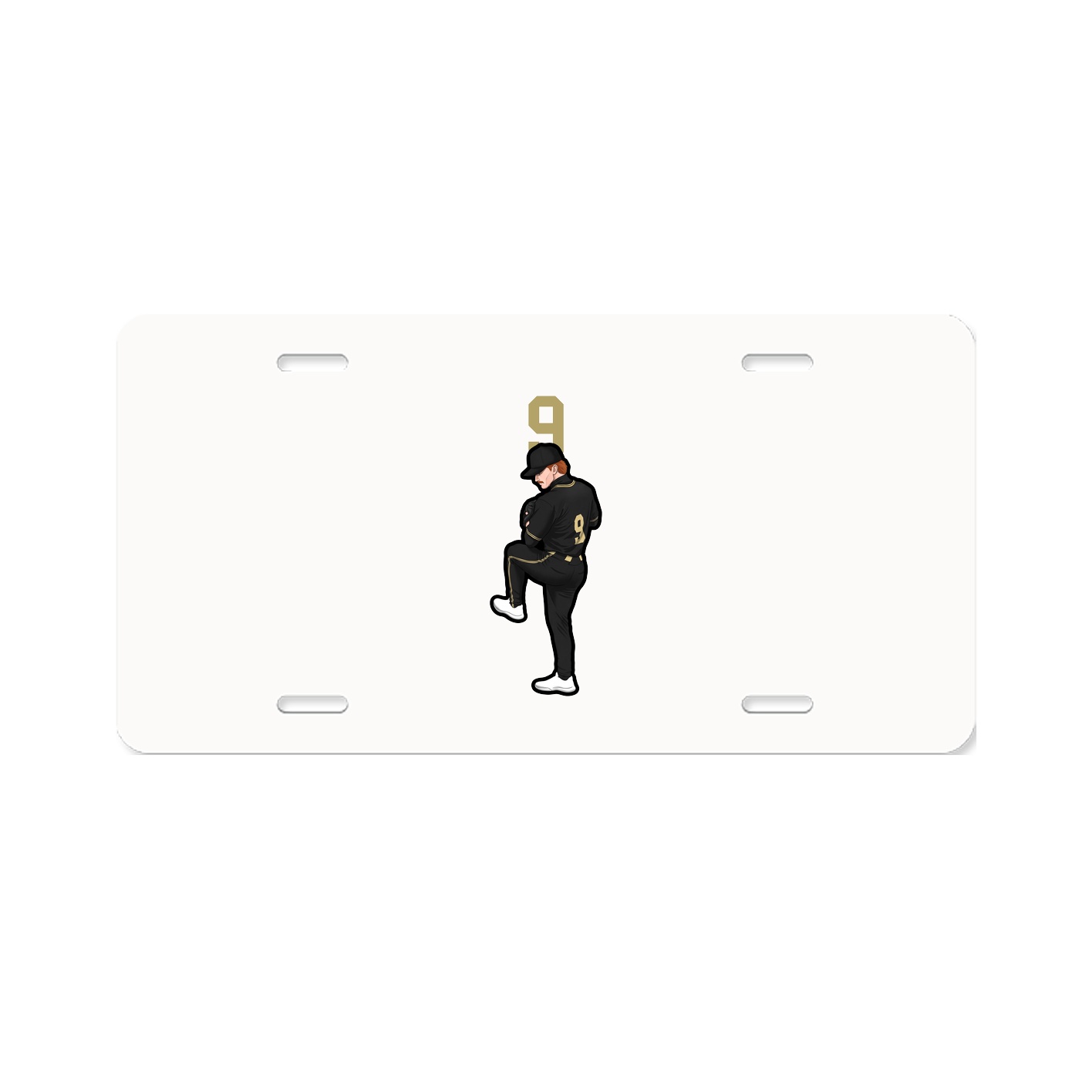 License Plate — Number Top in Classic