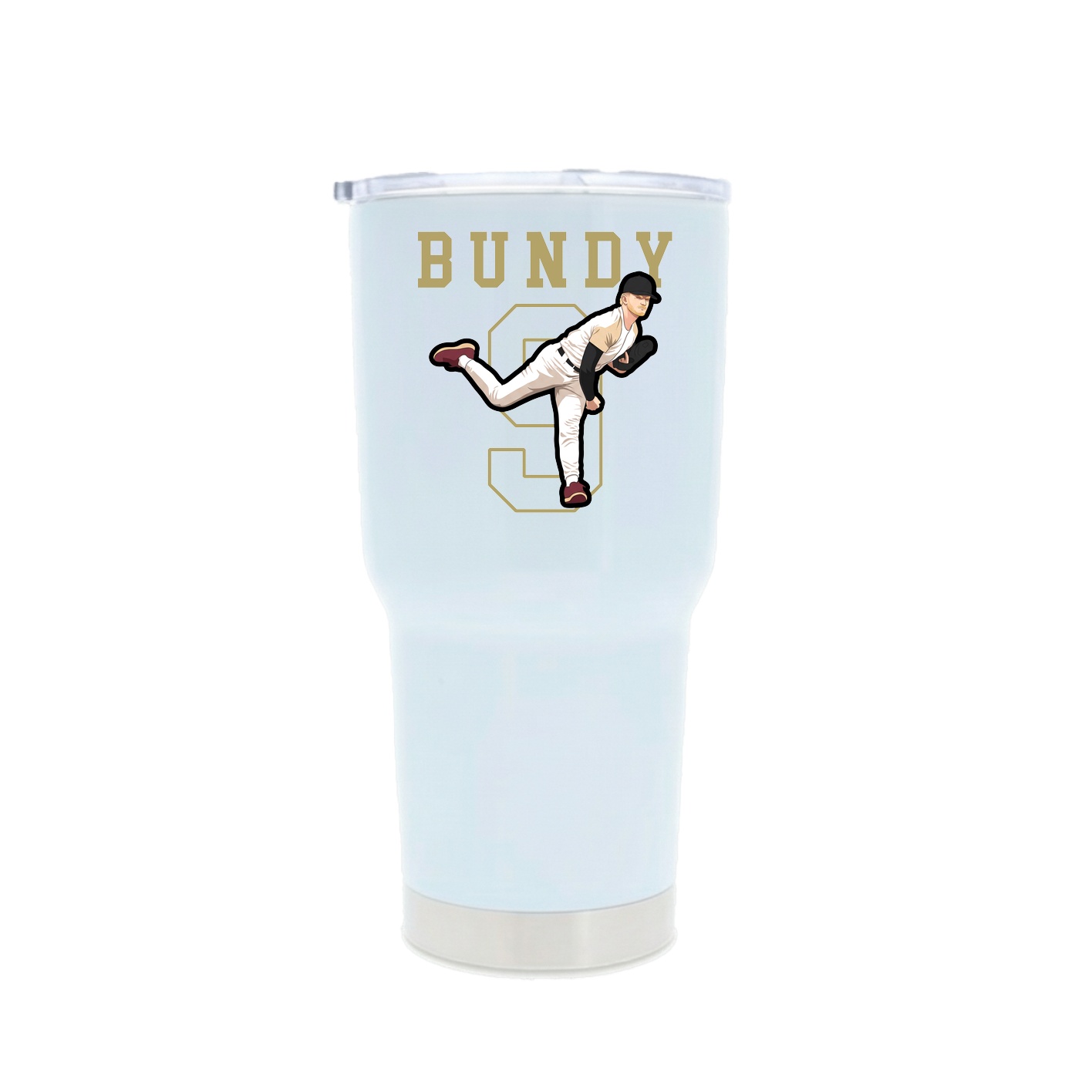 30oz Stainless Steel Tumbler — Shirsey in White