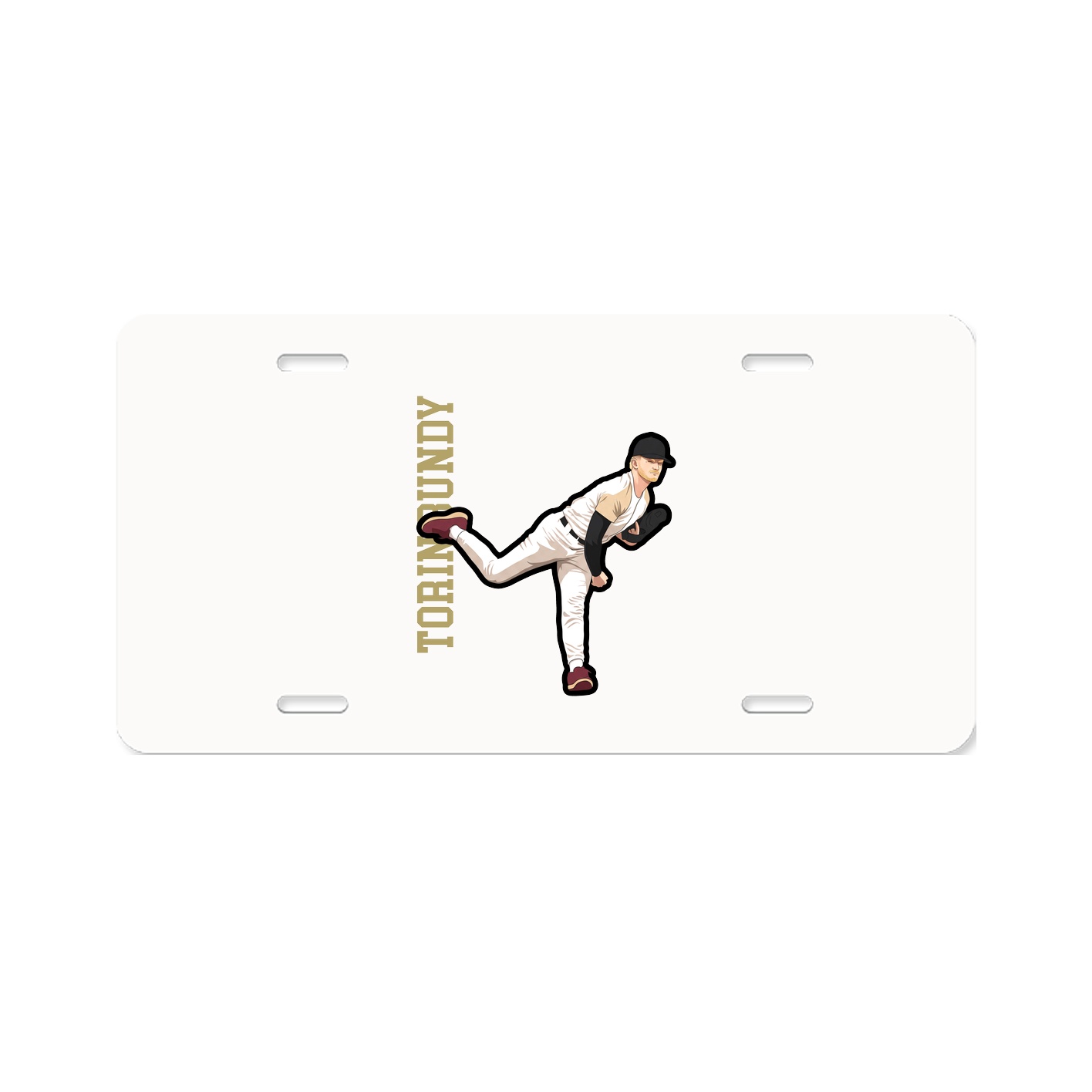 License Plate — Name Vertical in Classic
