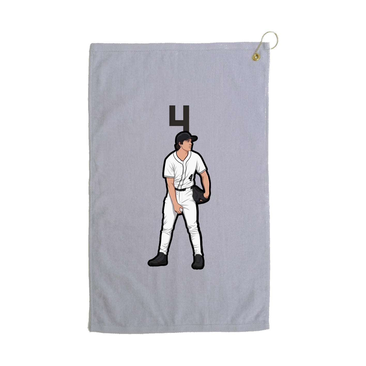 Golf Towel — Number Top in Grey