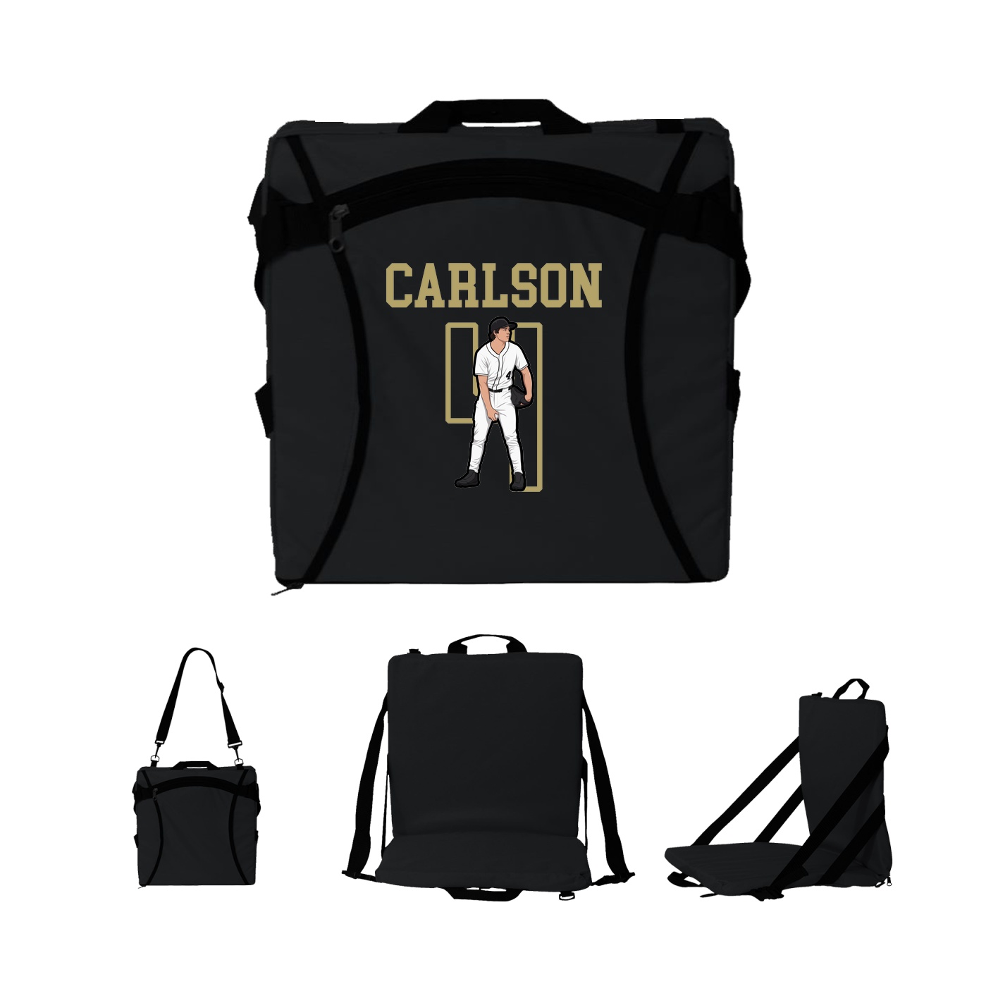 Folding Stadium Seat — Shirsey in Black