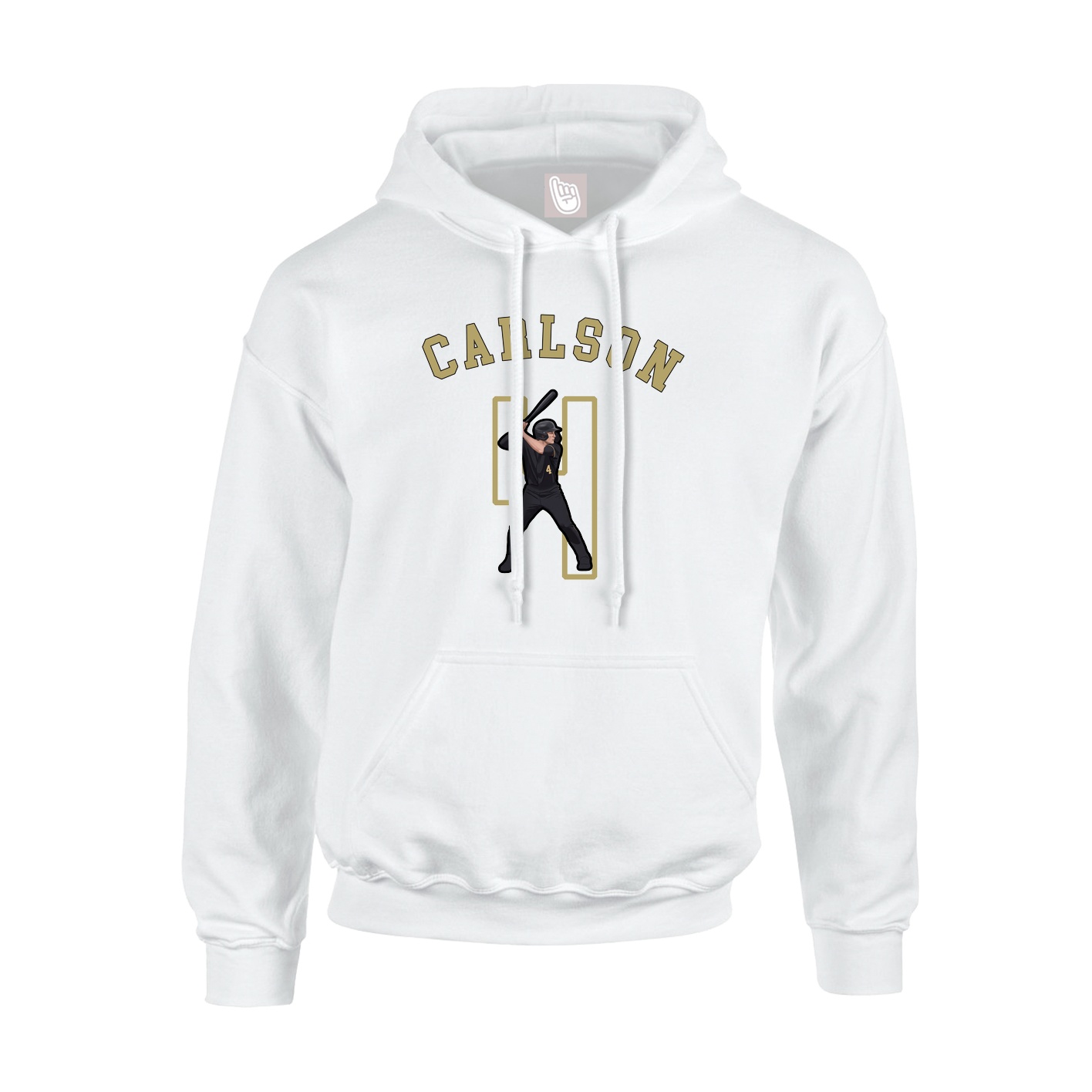 Youth Hoodie — Shirsey Arch in White