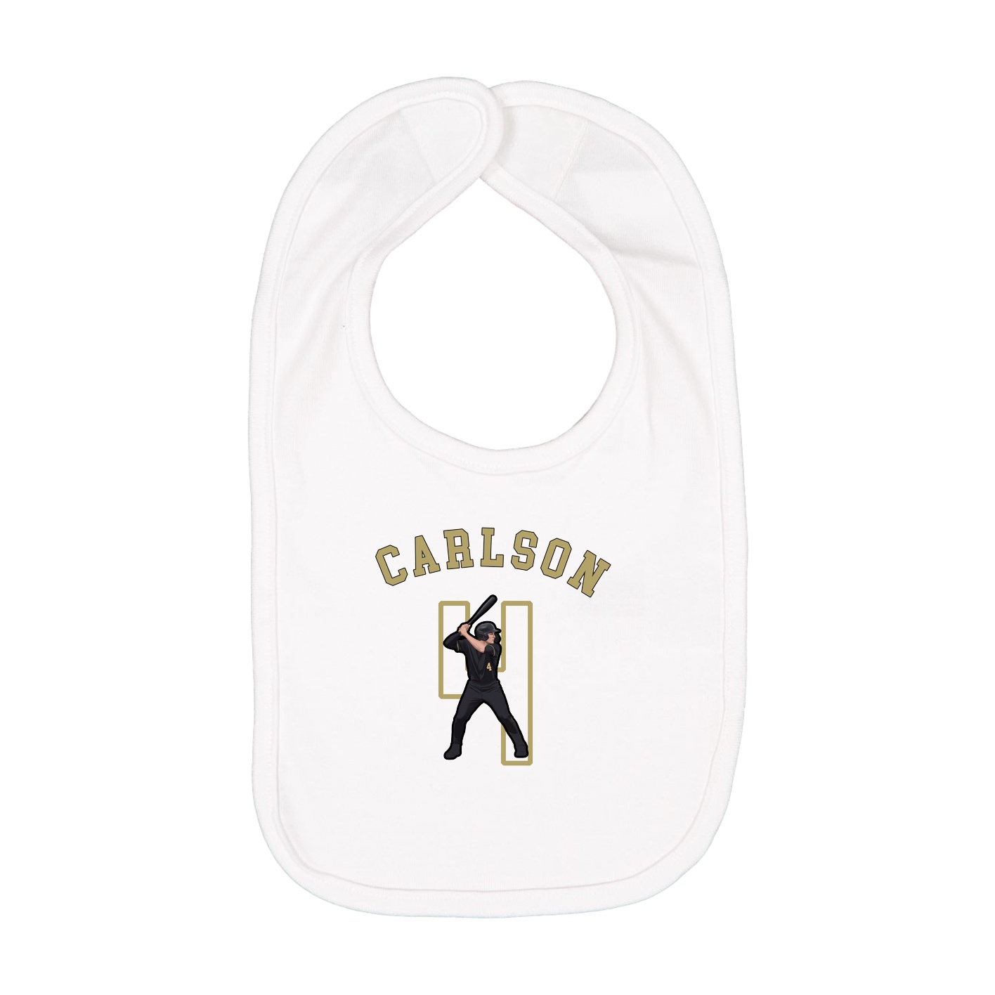 Infant Bib — Shirsey Arch in White