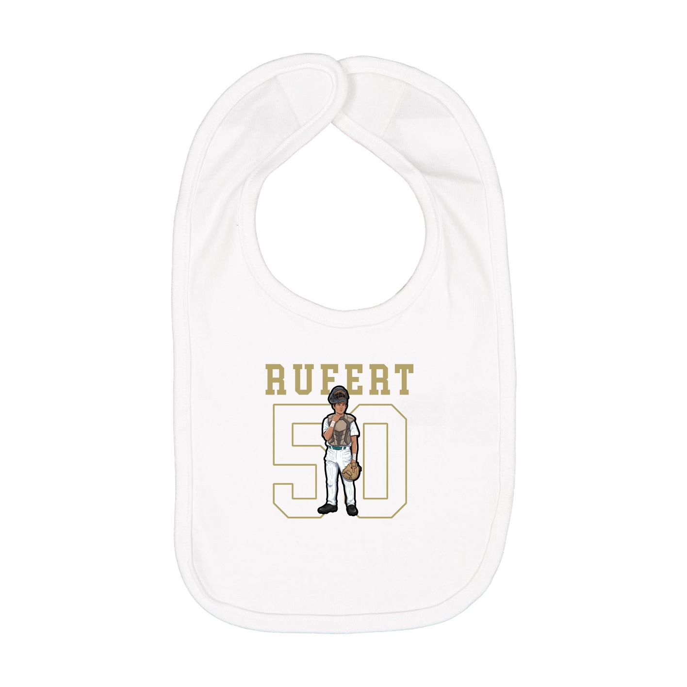 Infant Bib — Shirsey in White