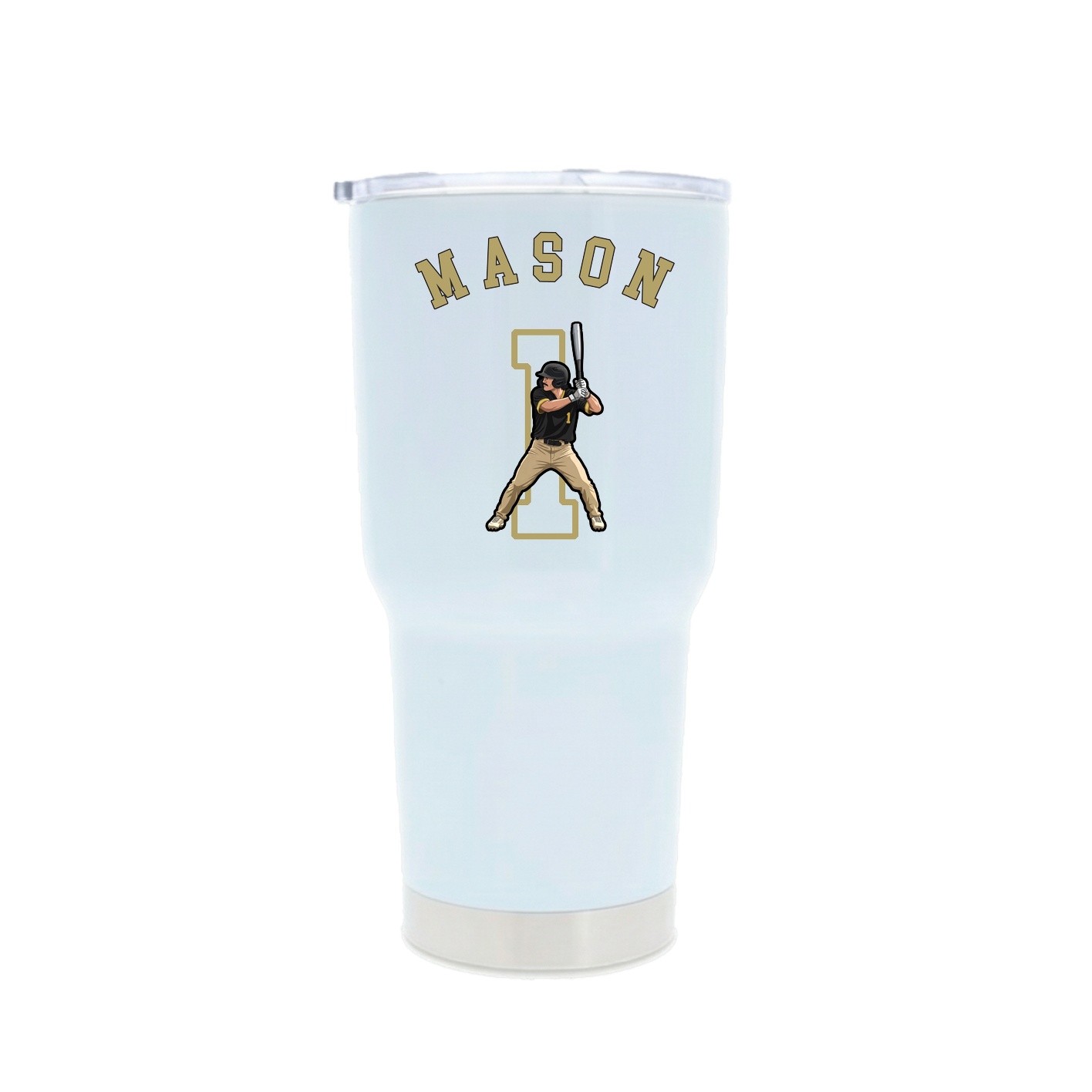 30oz Stainless Steel Tumbler — Shirsey Arch in White