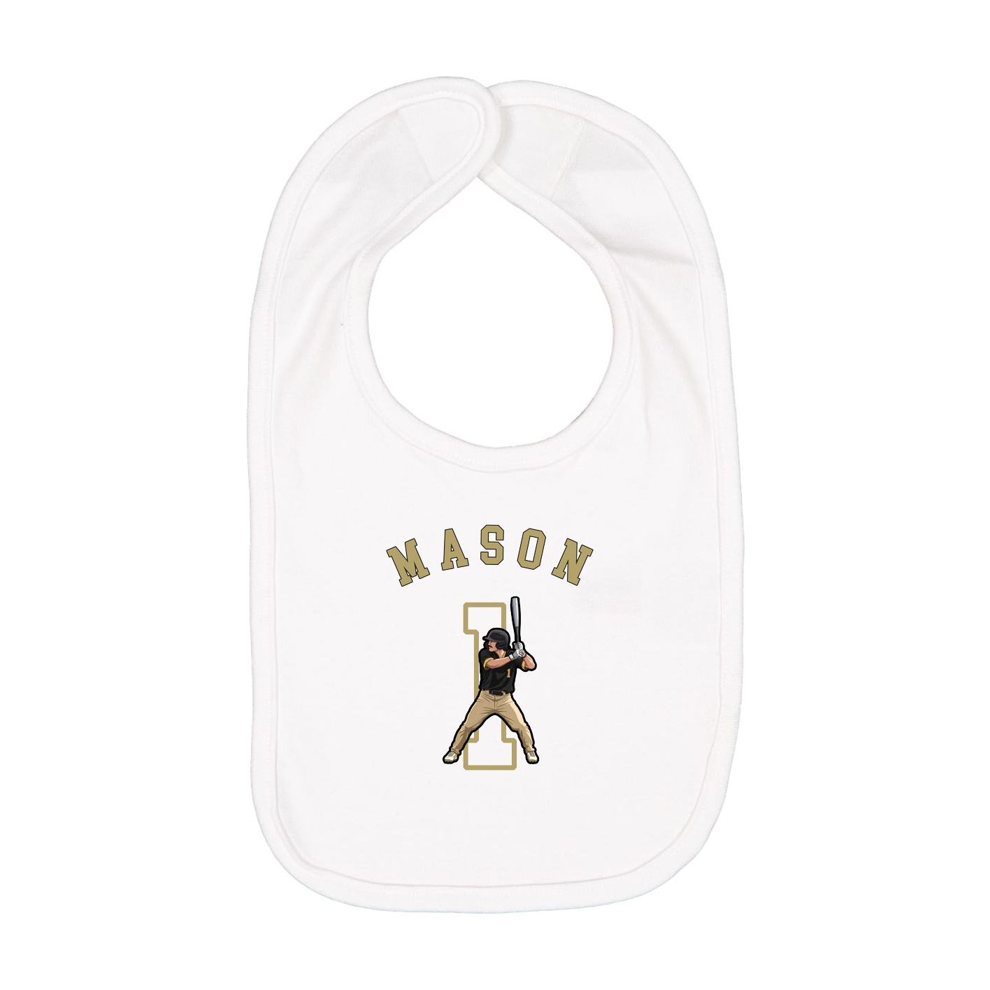 Infant Bib — Shirsey Arch in White