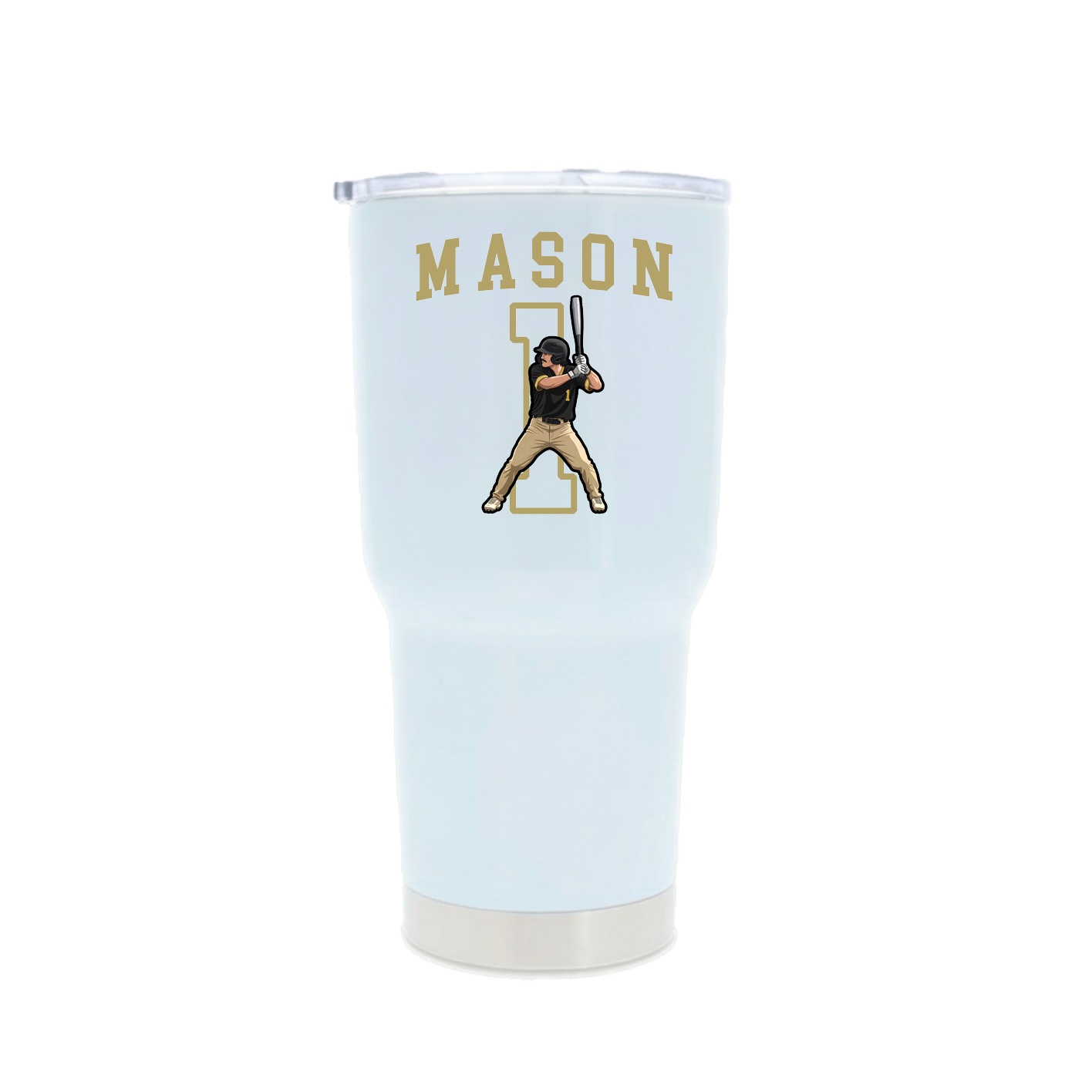 30oz Stainless Steel Tumbler — Shirsey in White