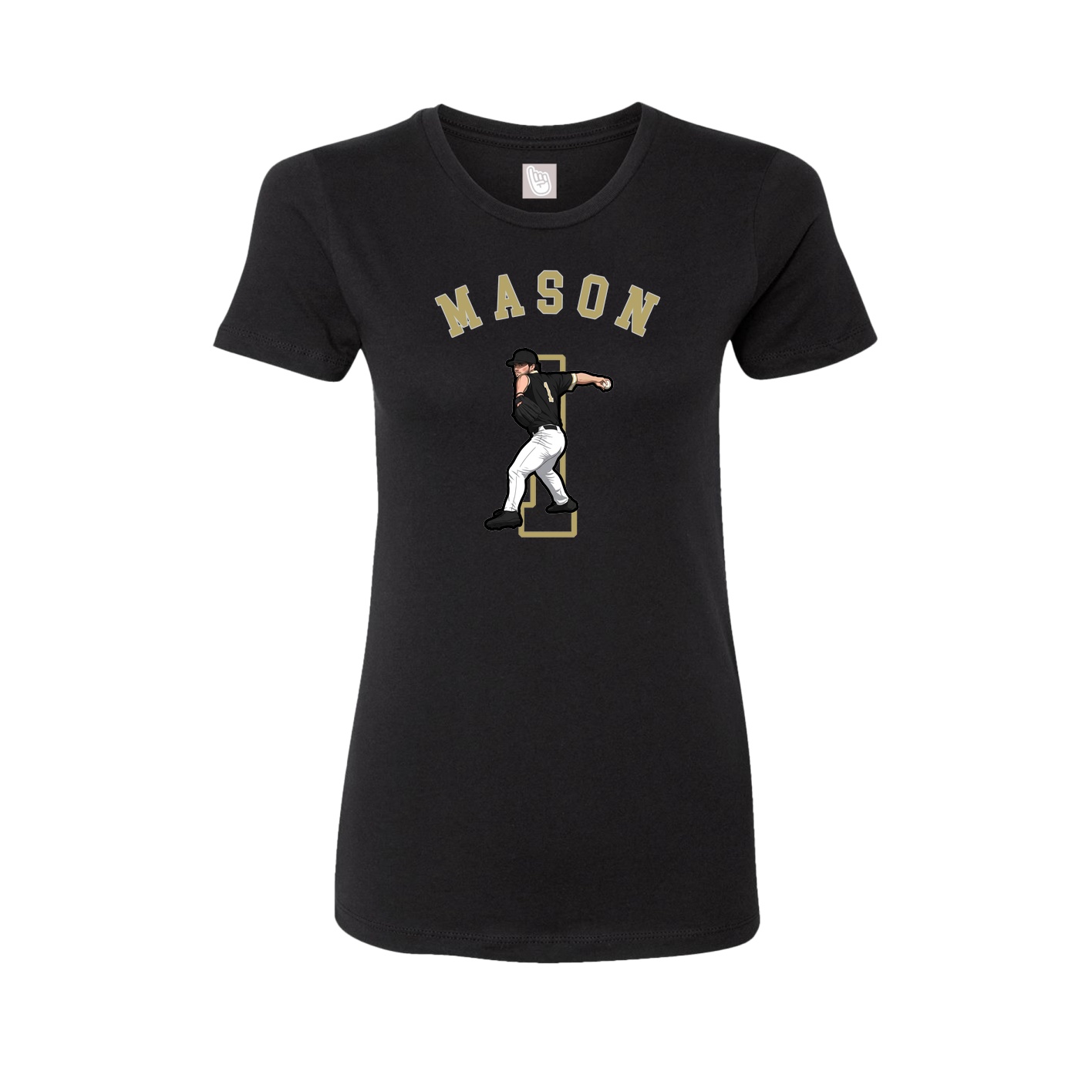 Fitted Women's Tee — Shirsey Arch in Black