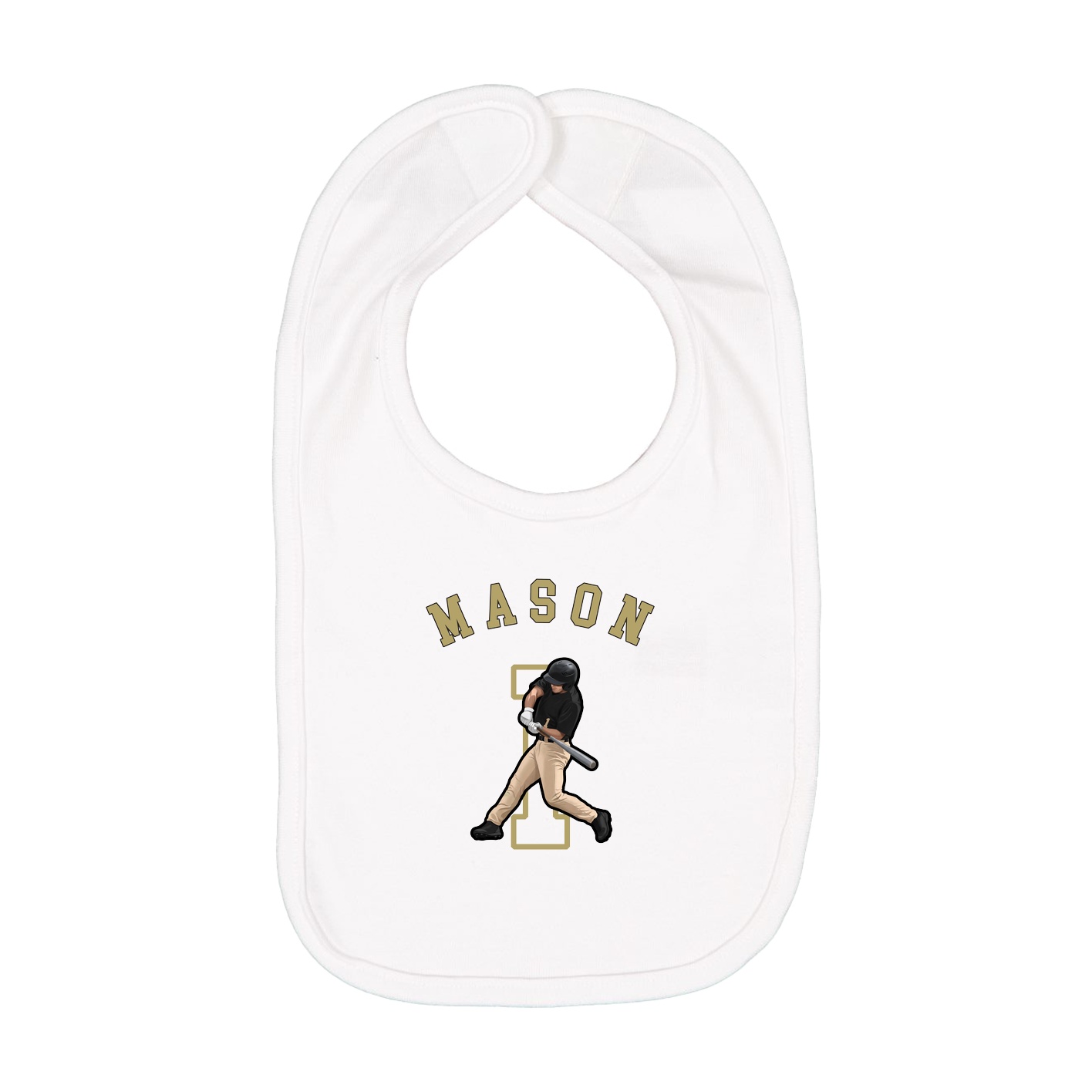 Infant Bib — Shirsey Arch in White