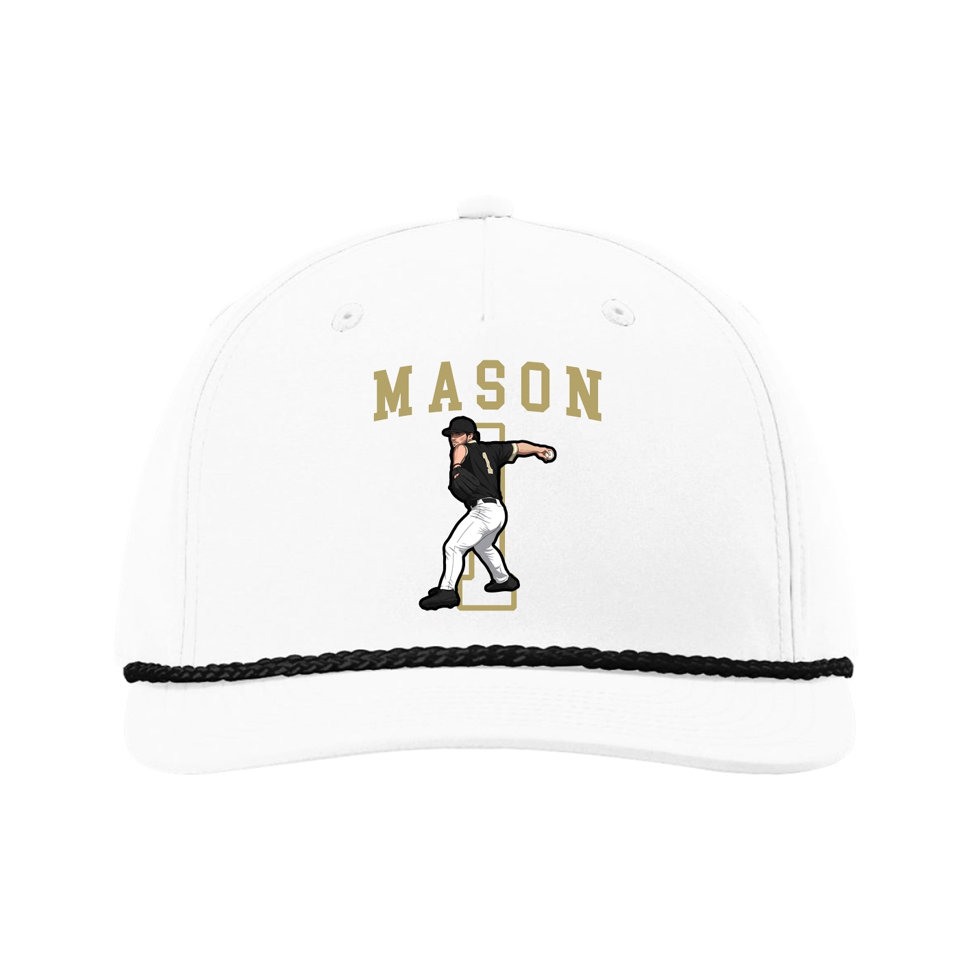 Five-Panel Classic Rope Cap — Shirsey in White