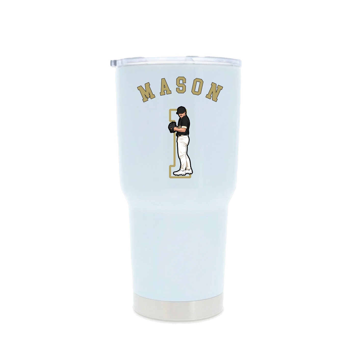 30oz Stainless Steel Tumbler — Shirsey Arch in White