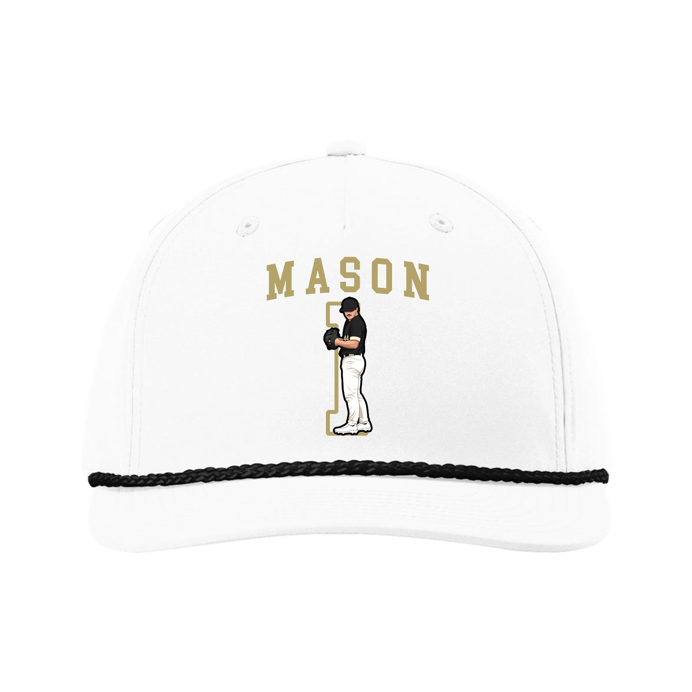 Five-Panel Classic Rope Cap — Shirsey in White
