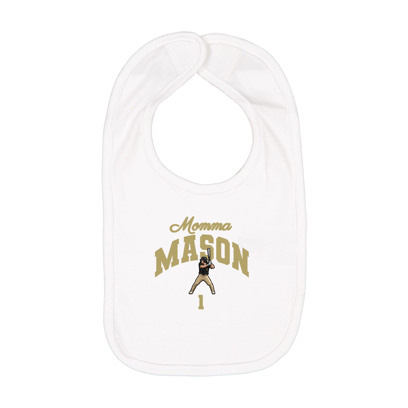 Infant Bib — Mothers Day Arch in White