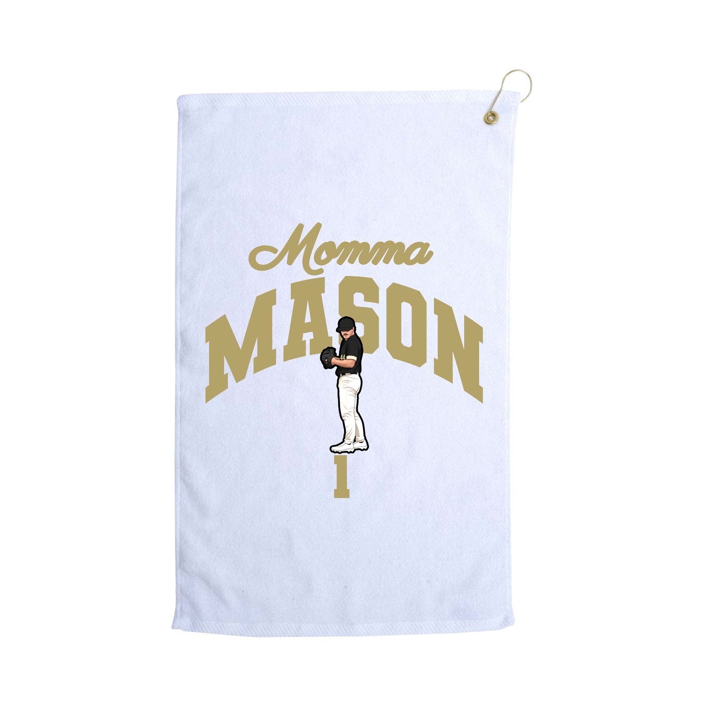Golf Towel — Mothers Day Arch in White