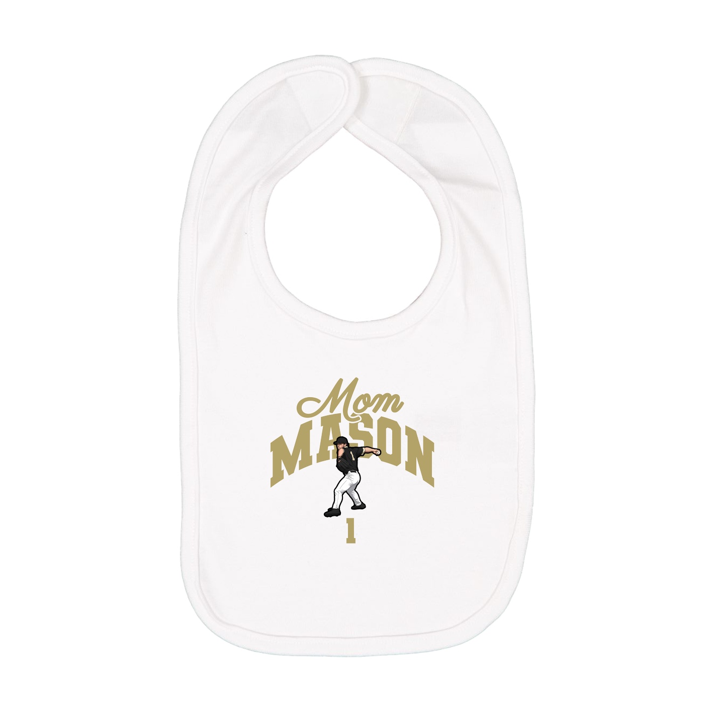 Infant Bib — Mothers Day Arch in White