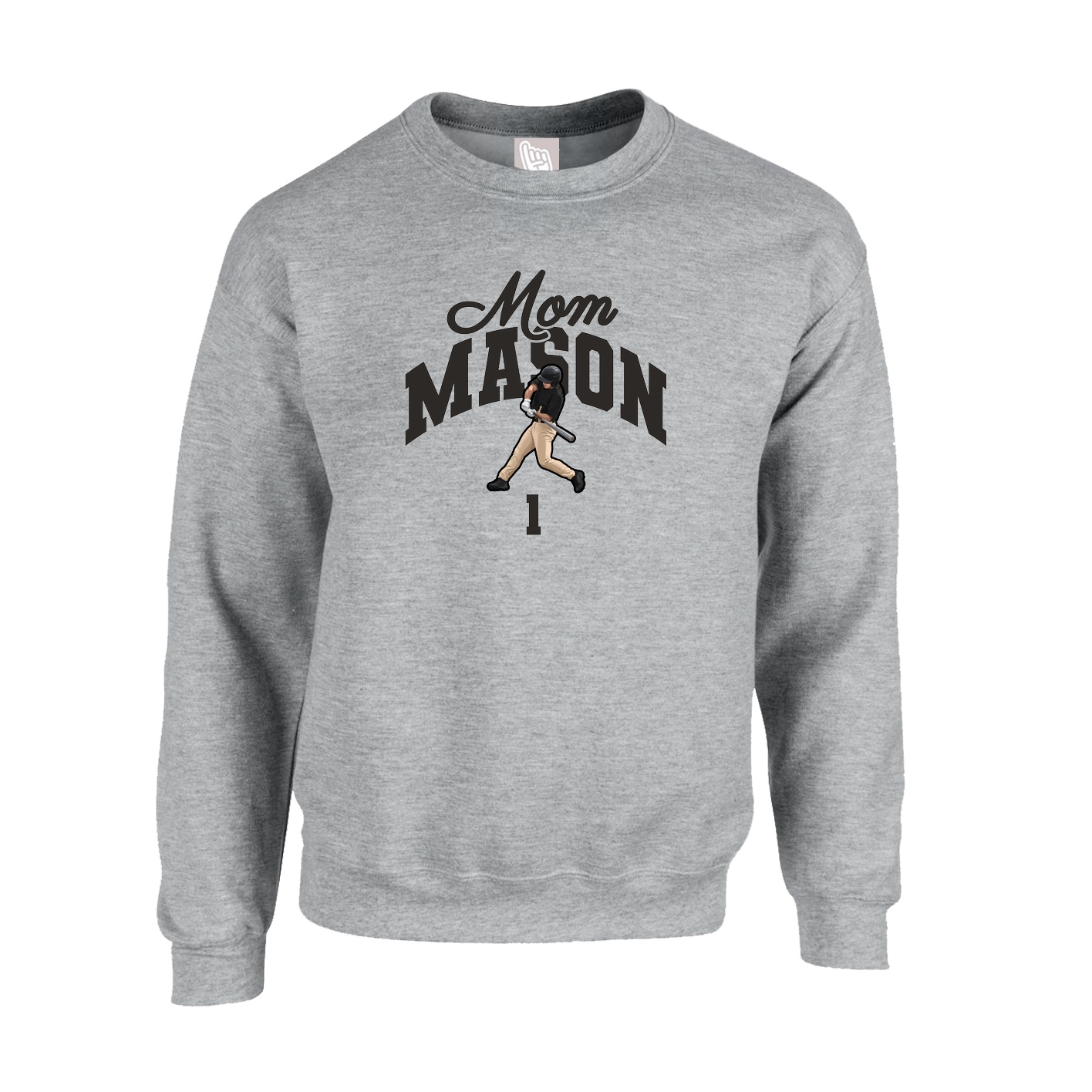 Fleece Crew — Mothers Day Arch in Grey