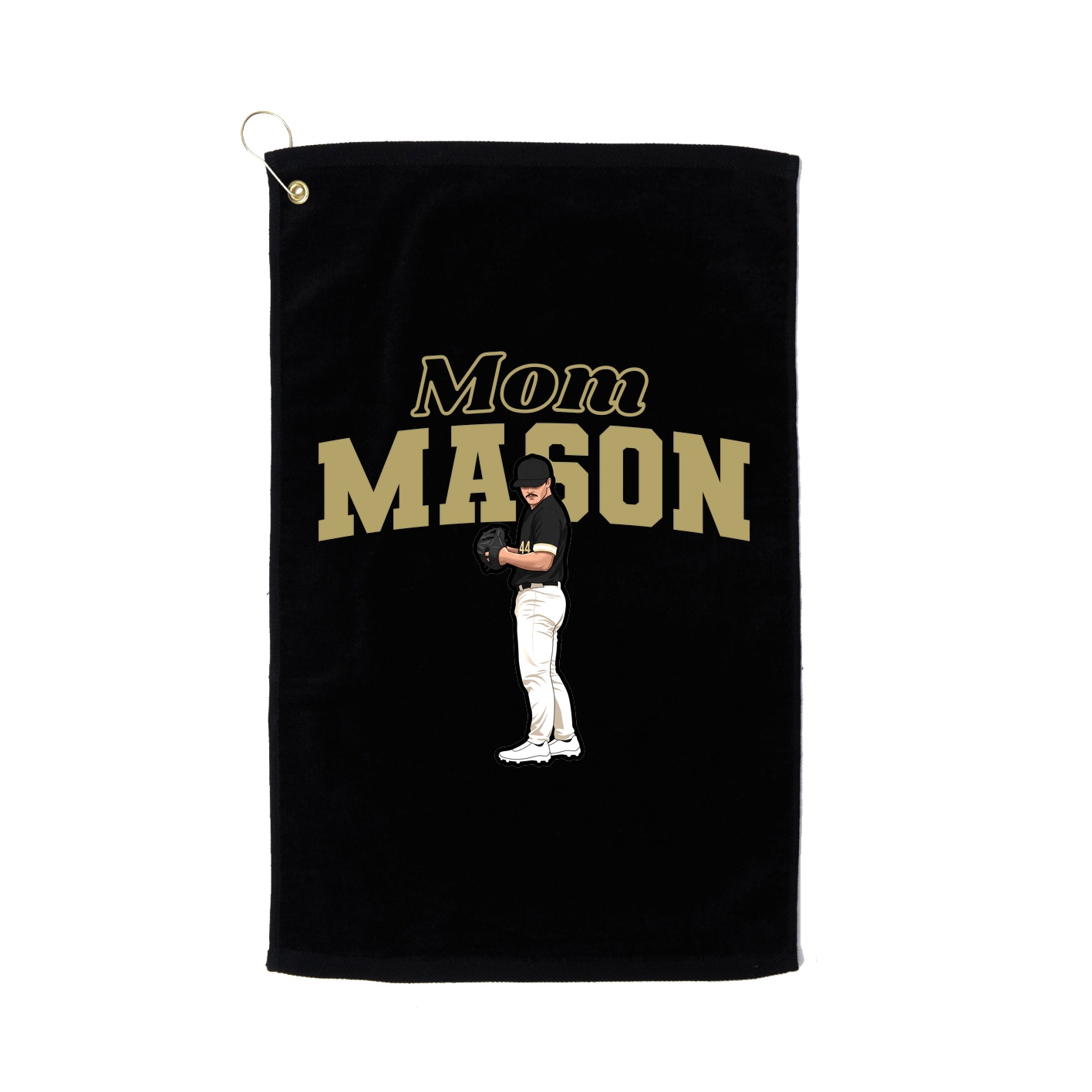 Golf Towel — Mothers Day Block in Black