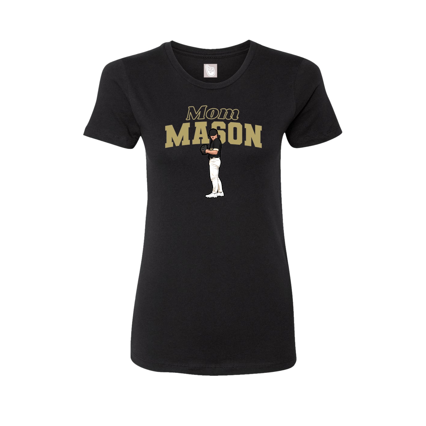 Womens Tee — Mothers Day Block in Black