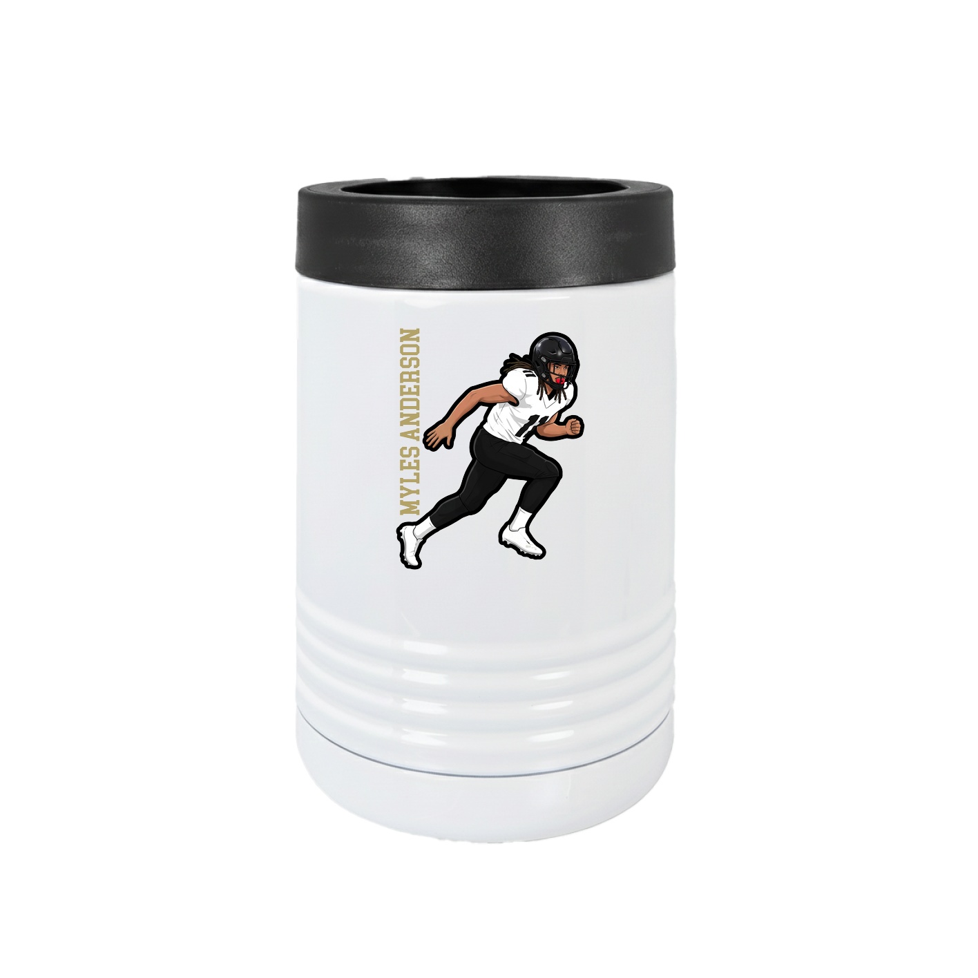 Beverage Holder — Name Vertical in White