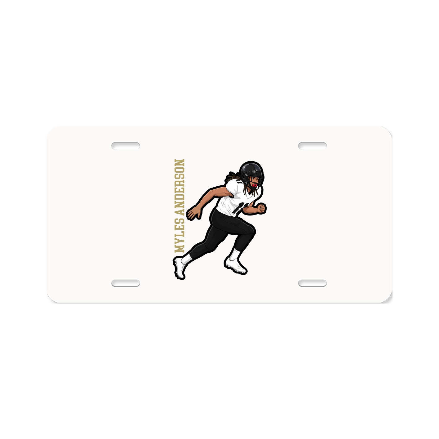 License Plate — Name Vertical in Classic