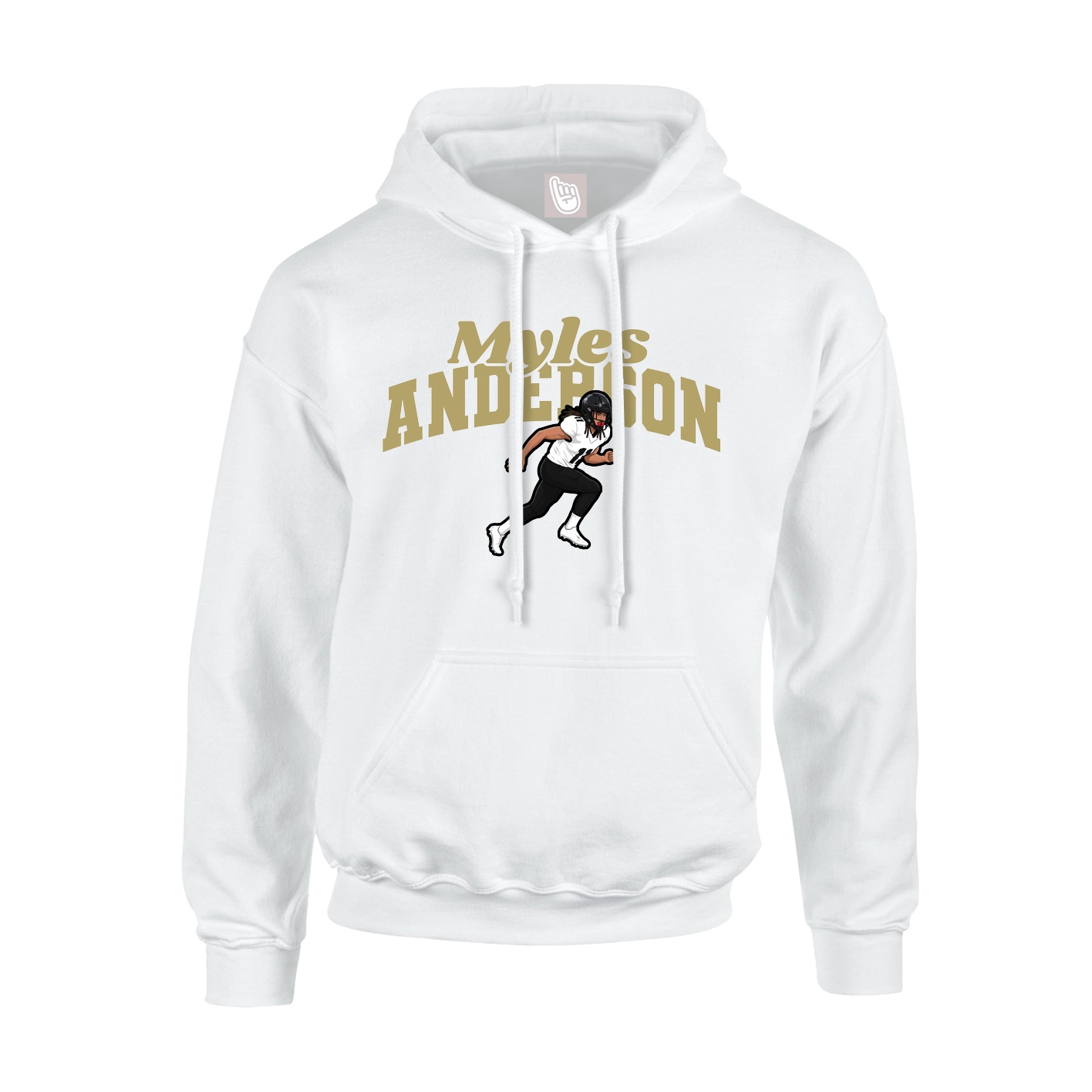 Youth Hoodie — Signature Arch in White