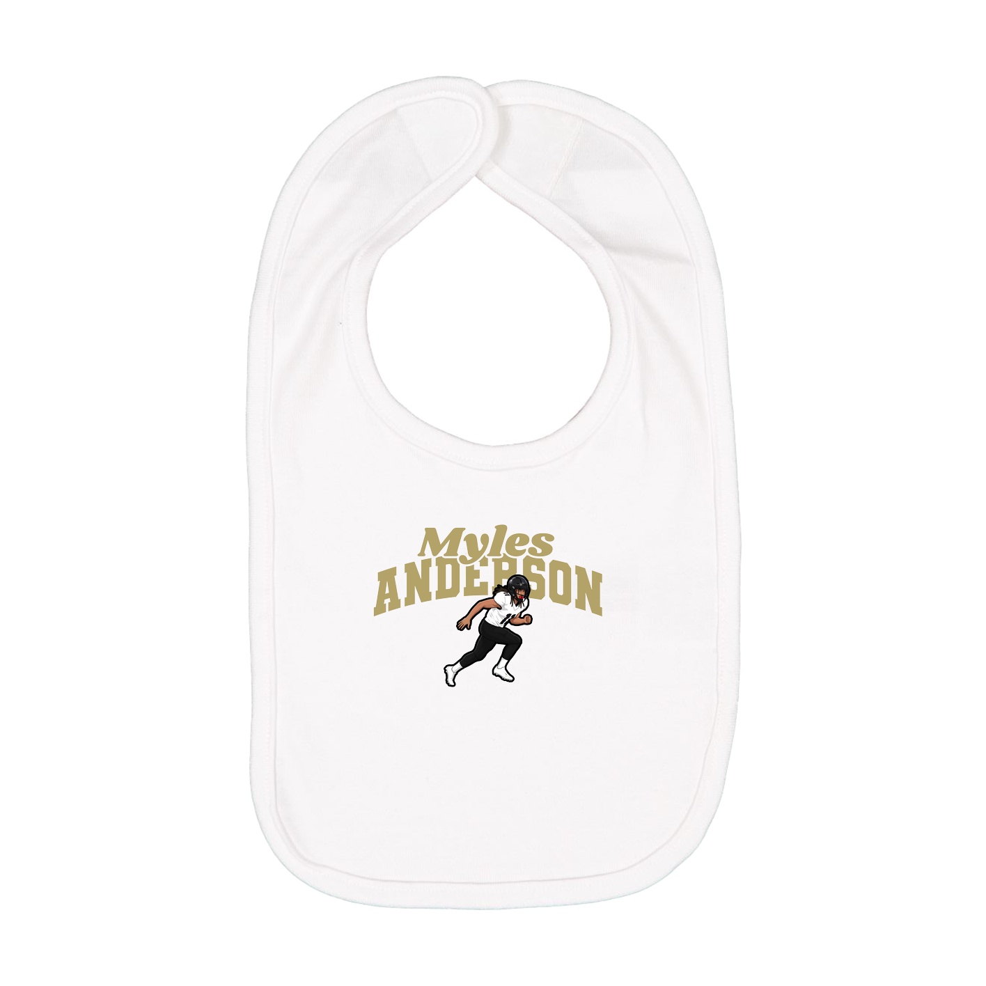Infant Bib — Signature Arch in White
