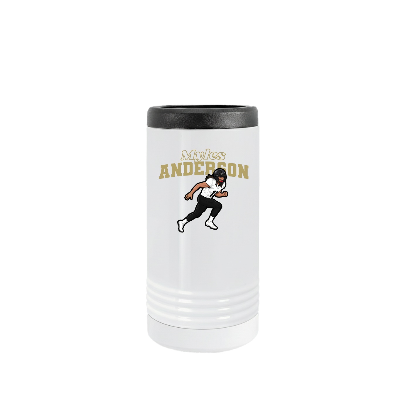 Slim Beverage Holder — Name Arch in White