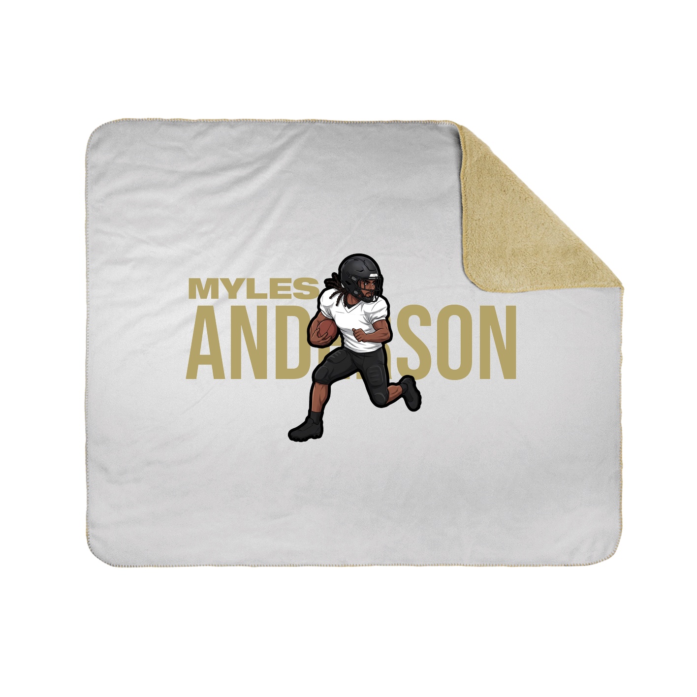 Throw Blanket — Player Name in White