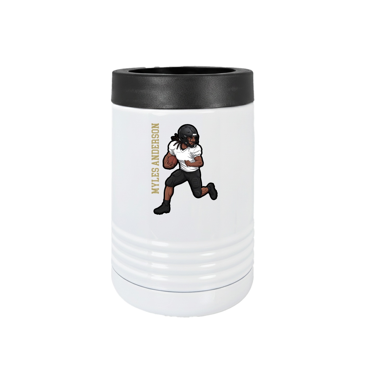 Beverage Holder — Name Vertical in White