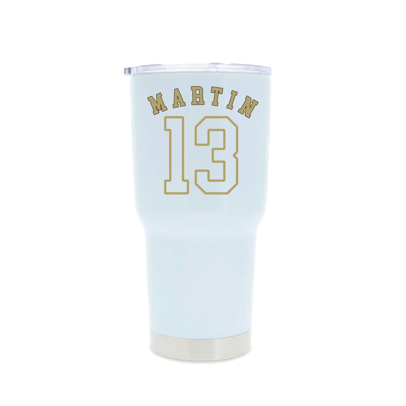 30oz Stainless Steel Tumbler — Shirsey Arch in White