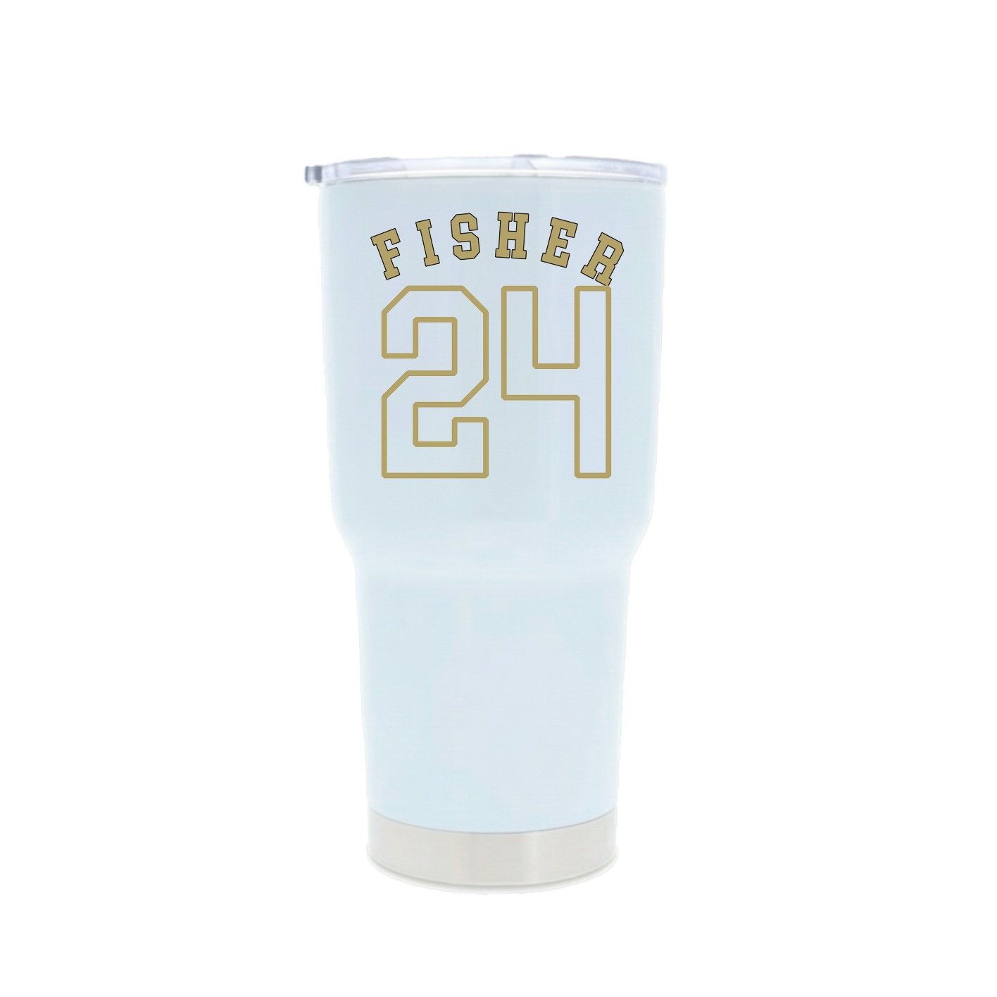30oz Stainless Steel Tumbler — Shirsey Arch in White