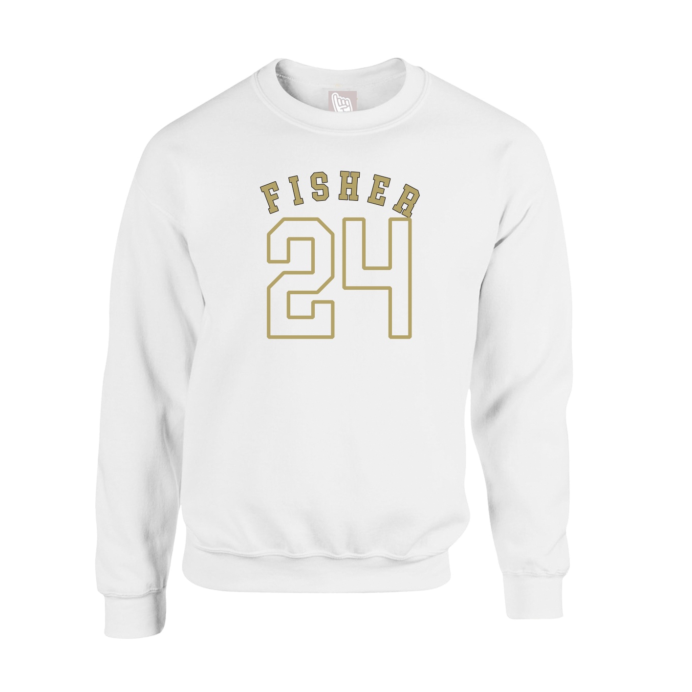 Fleece Crew — Shirsey Arch in White