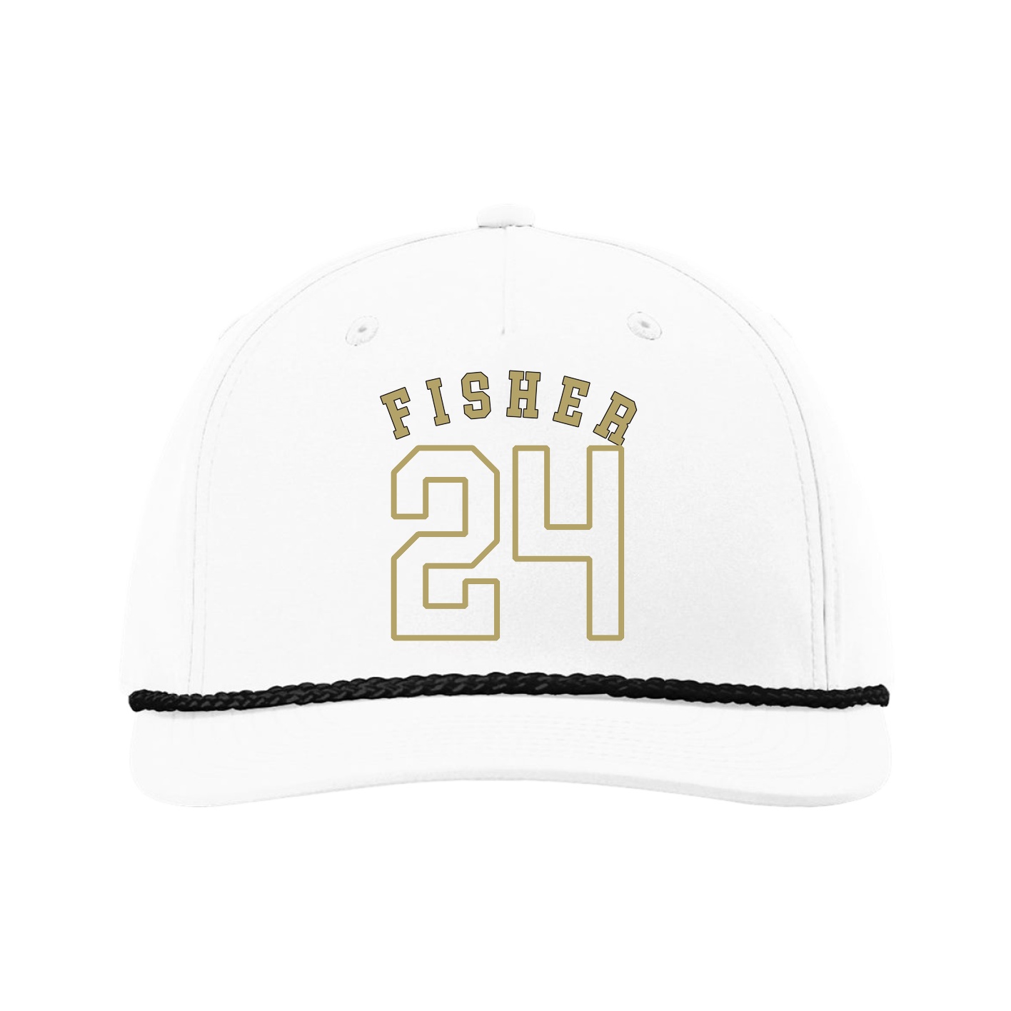 Five-Panel Classic Rope Cap — Shirsey Arch in White