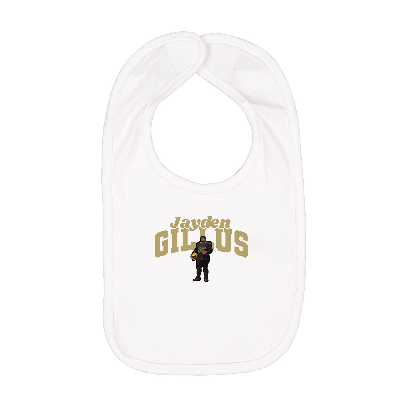Infant Bib — Signature Arch in White