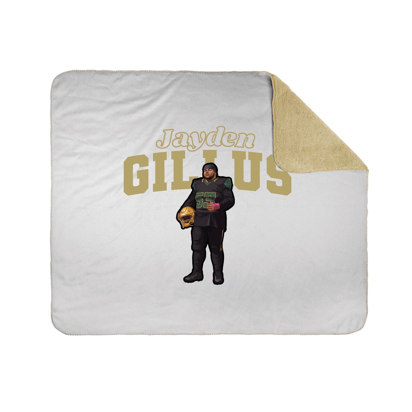 Throw Blanket — Name Arch in White