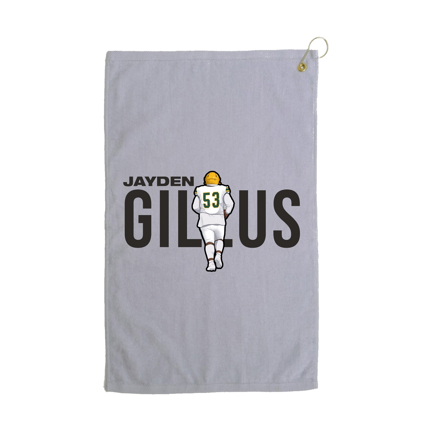 Golf Towel — Player Name in Grey