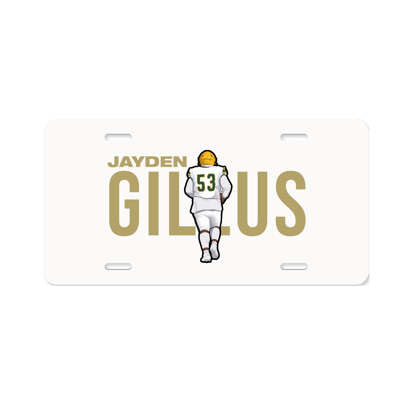 License Plate — Player Name in Classic