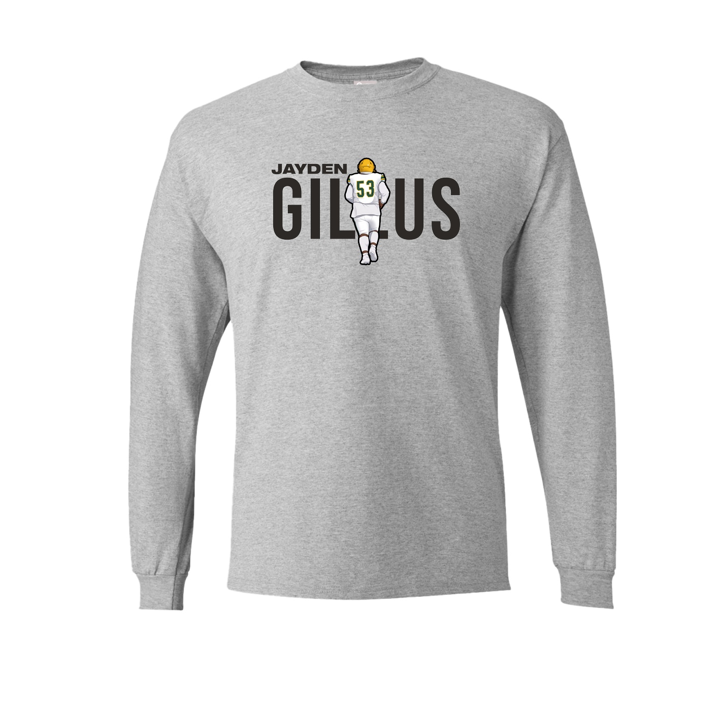 Long Sleeve Tee — Player Name in Grey