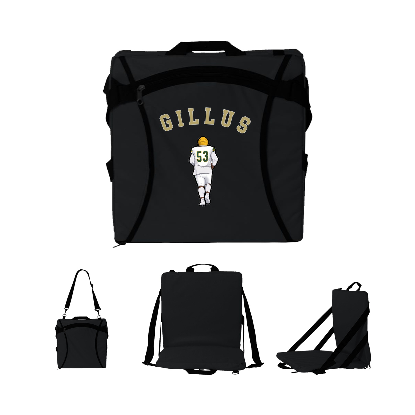 Folding Stadium Seat — Shirsey Arch in Black