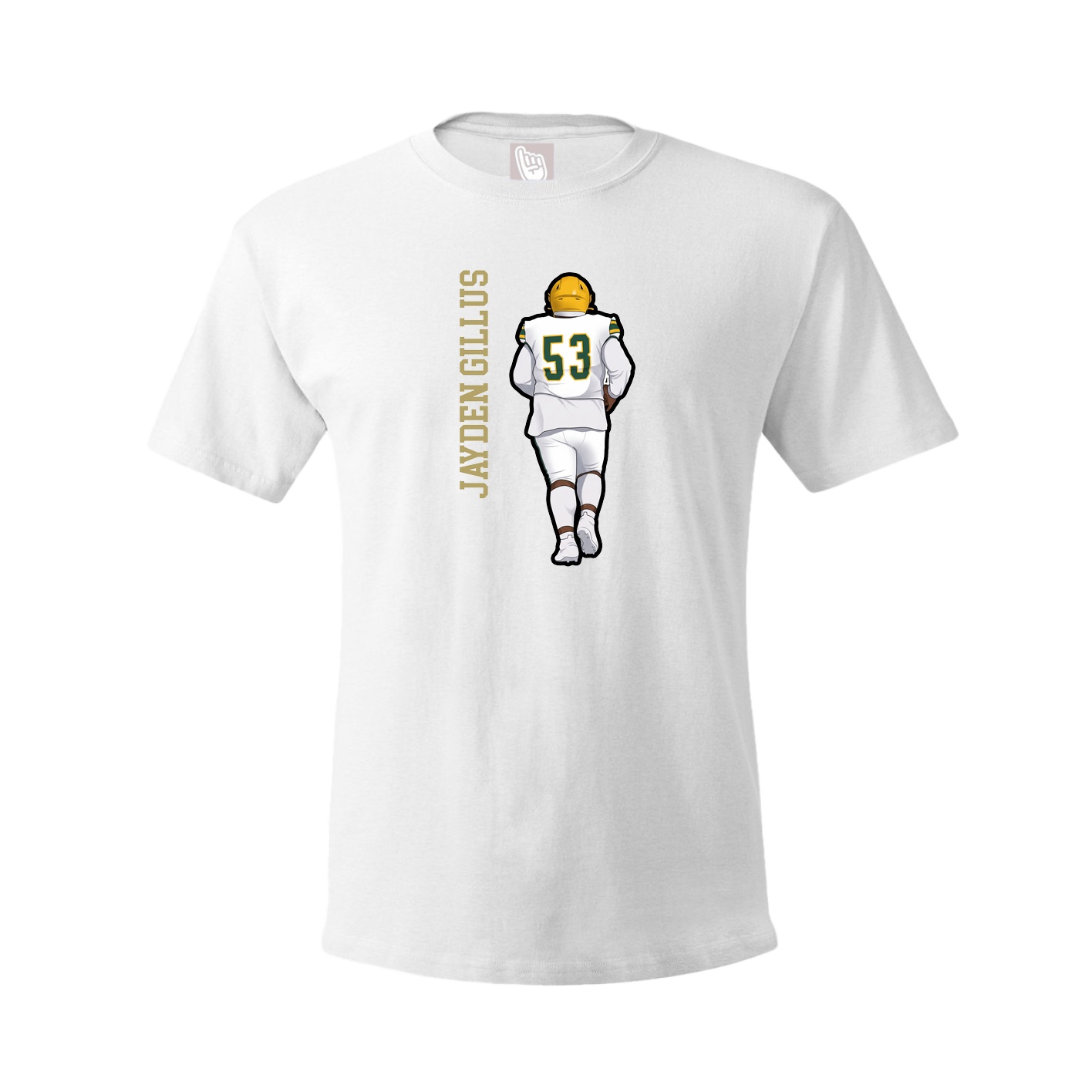 Tee — Name Vertical in White
