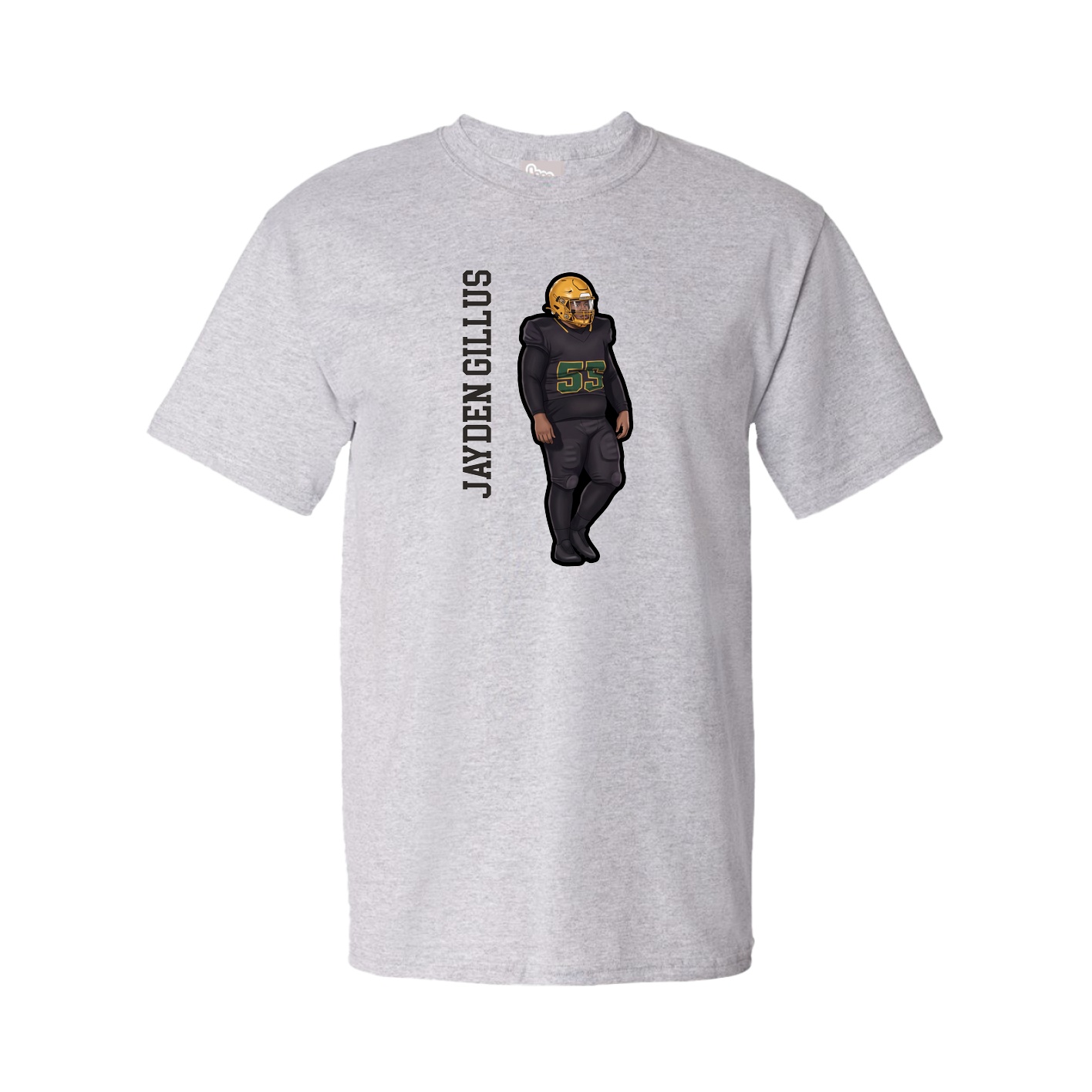 Tee — Name Vertical in Grey