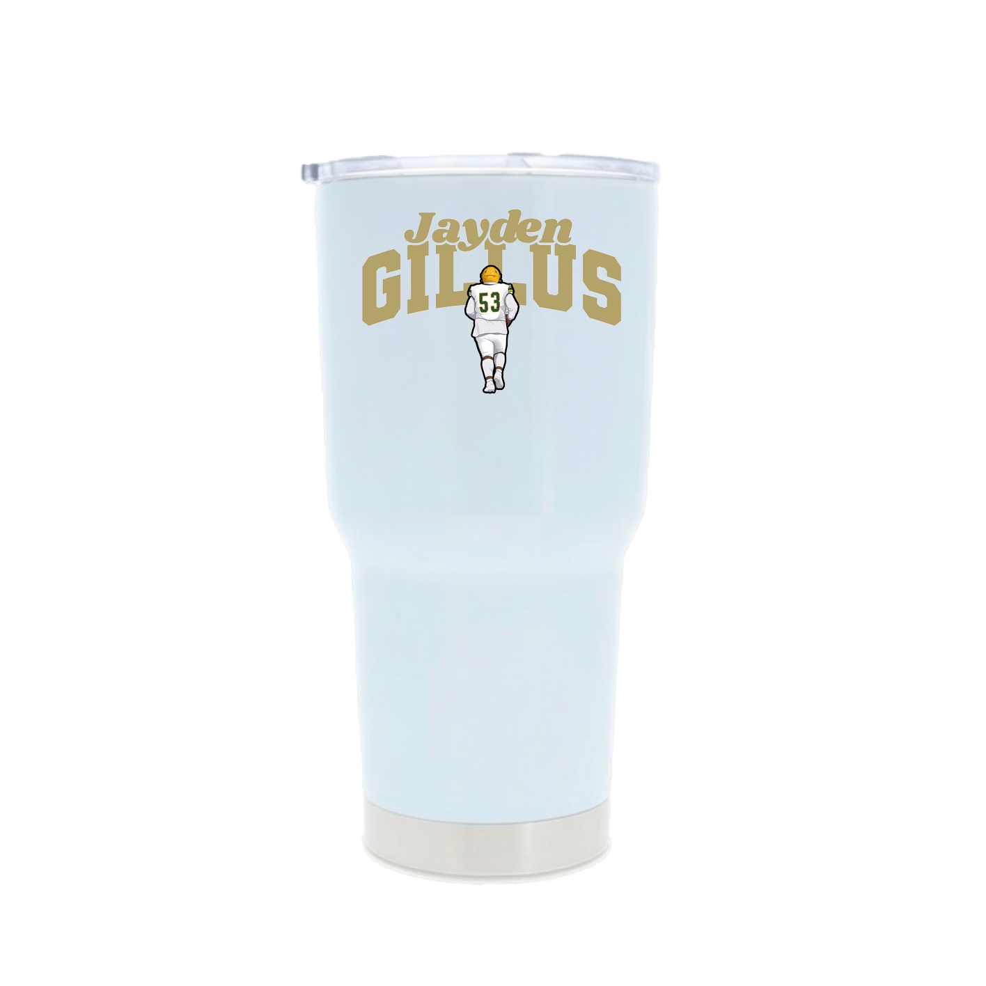 30oz Stainless Steel Tumbler — Signature Arch in White