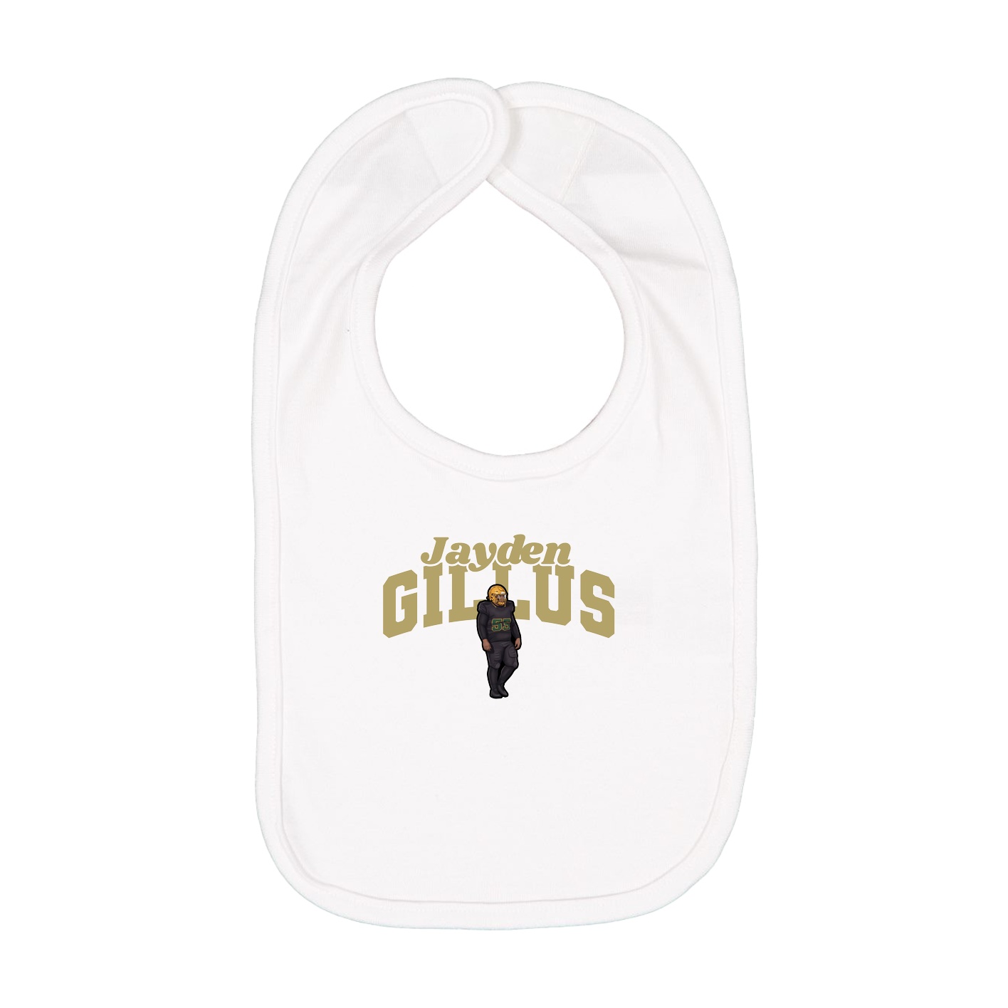 Infant Bib — Signature Arch in White