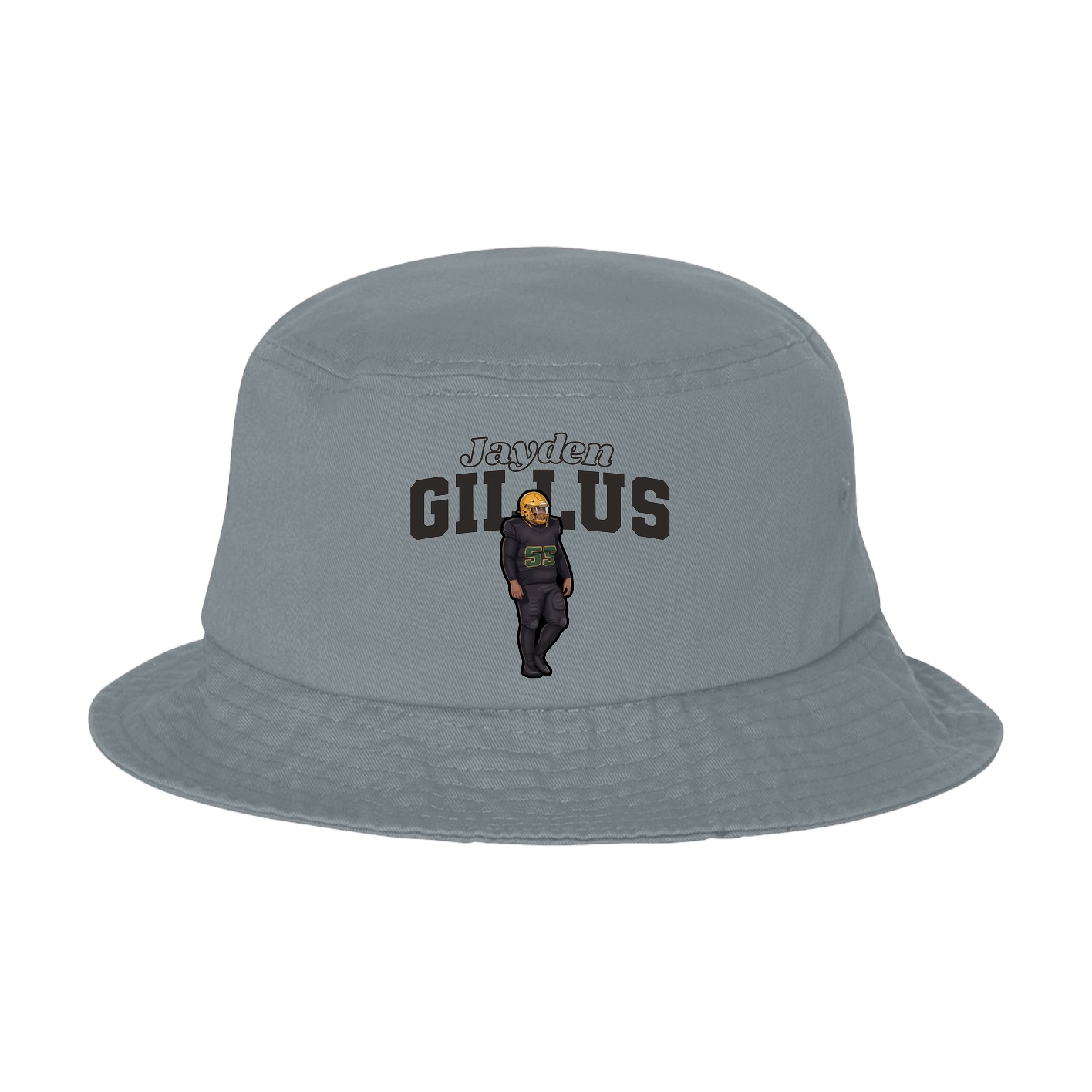Bucket Cap — Name Arch in Grey
