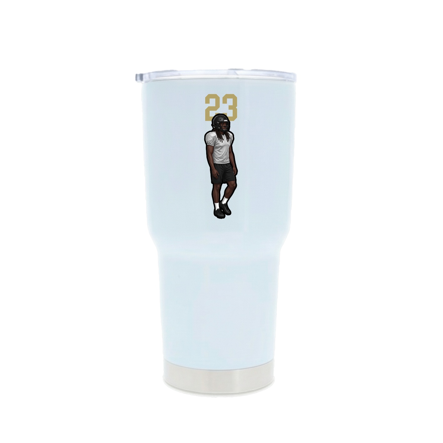 30oz Stainless Steel Tumbler — Number Top in White