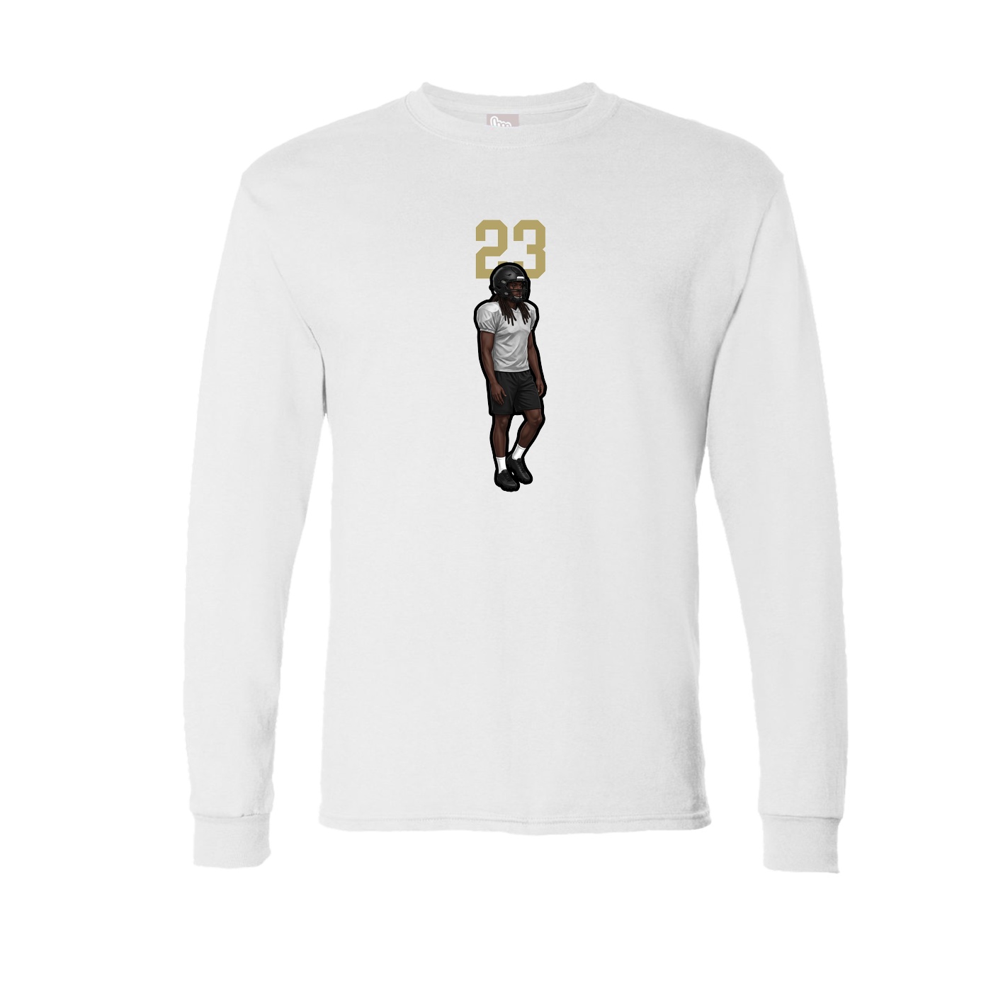 Long Sleeve Tee — Number Top in White