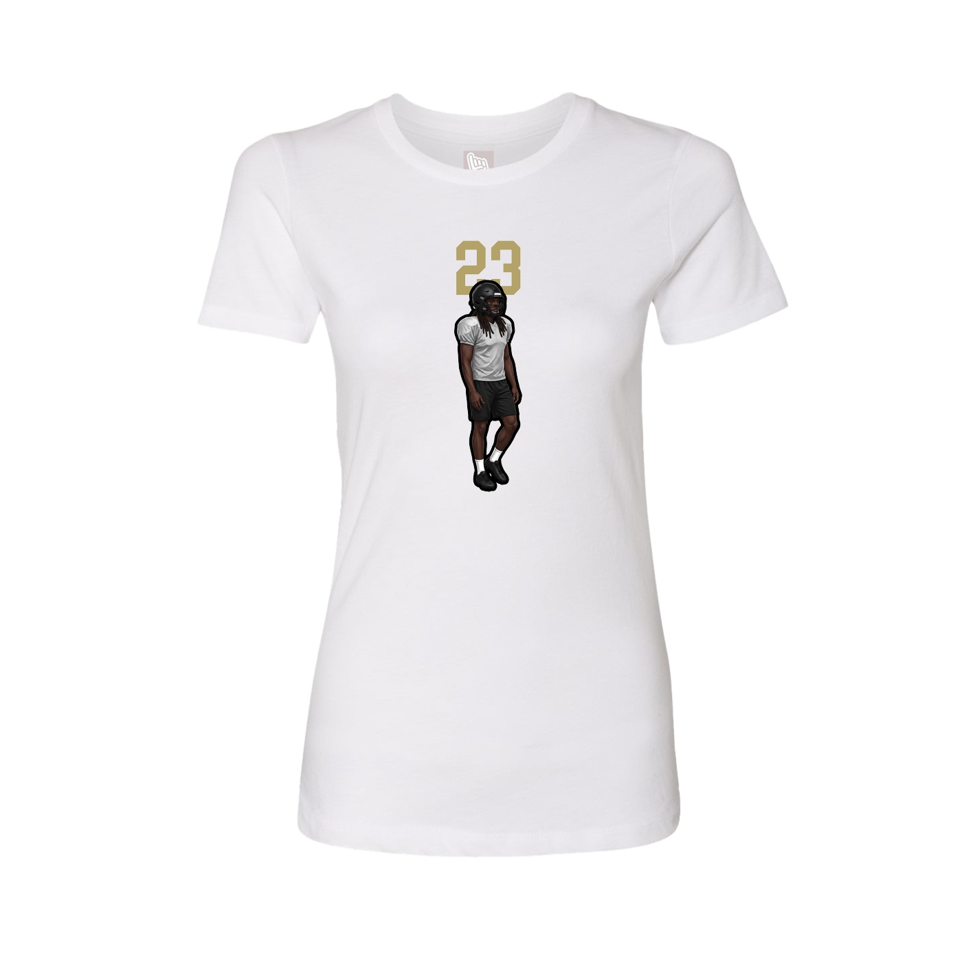 Fitted Women's Tee — Number Top in White